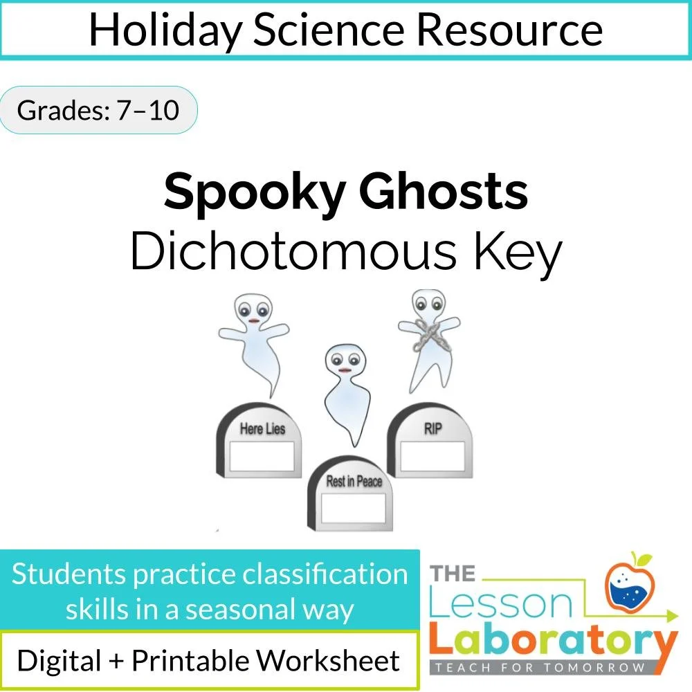 Halloween Dichotomous Key Activity – Classifying Spooky Ghosts Using Traits