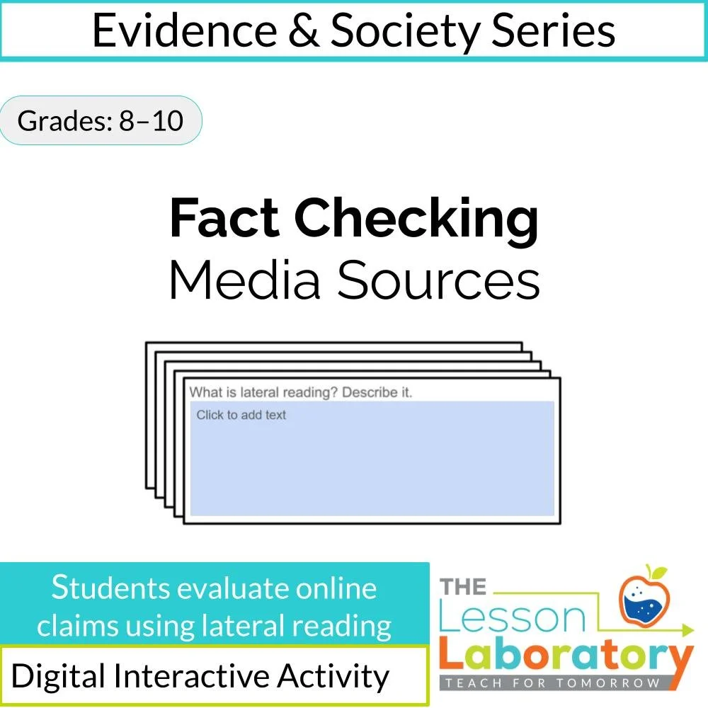 Lateral Reading & Fact Checking Lesson | Media Literacy, Misinformation, Digital Citizenship
