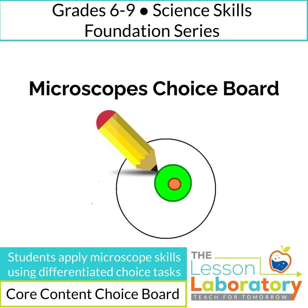 Microscopes Choice Board | Digital Microscope Lab, Measurement & History Activities