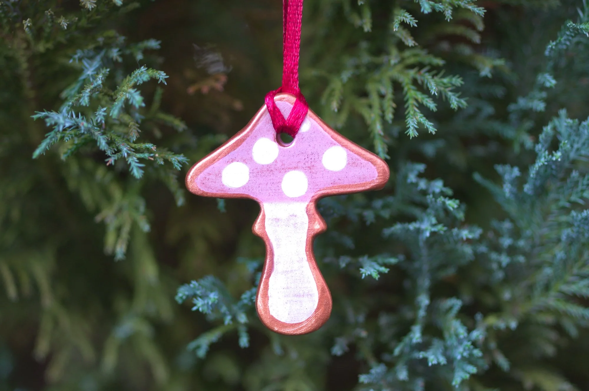 Ornements de Noël | Lot de 2 champignons
