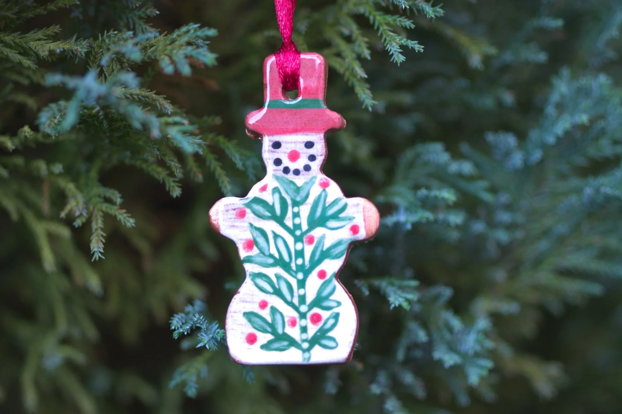 Ornements de Noël | Lot de 2 Bonhommes de neige