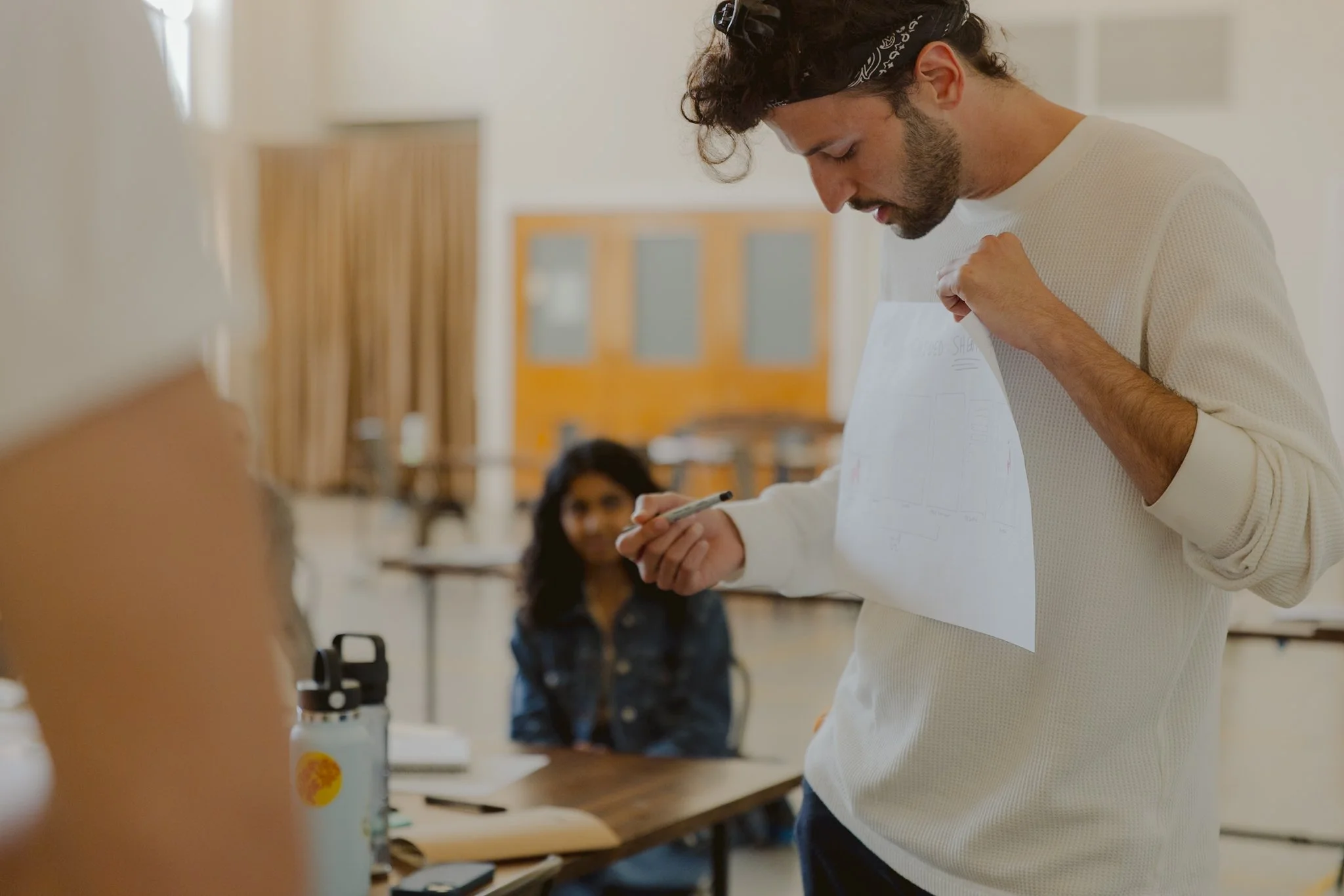 David presenting a prototype idea in studio