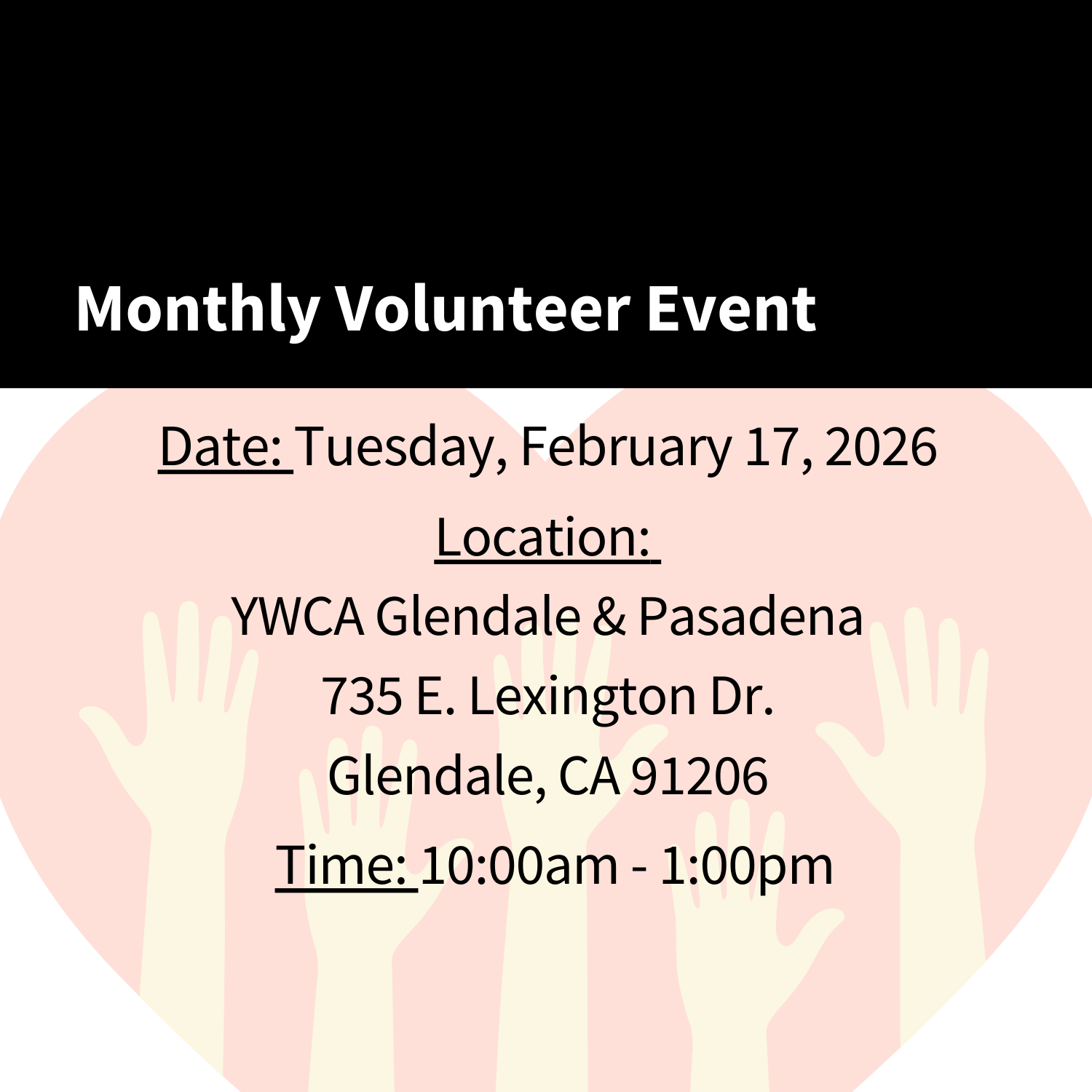 February Volunteer Event