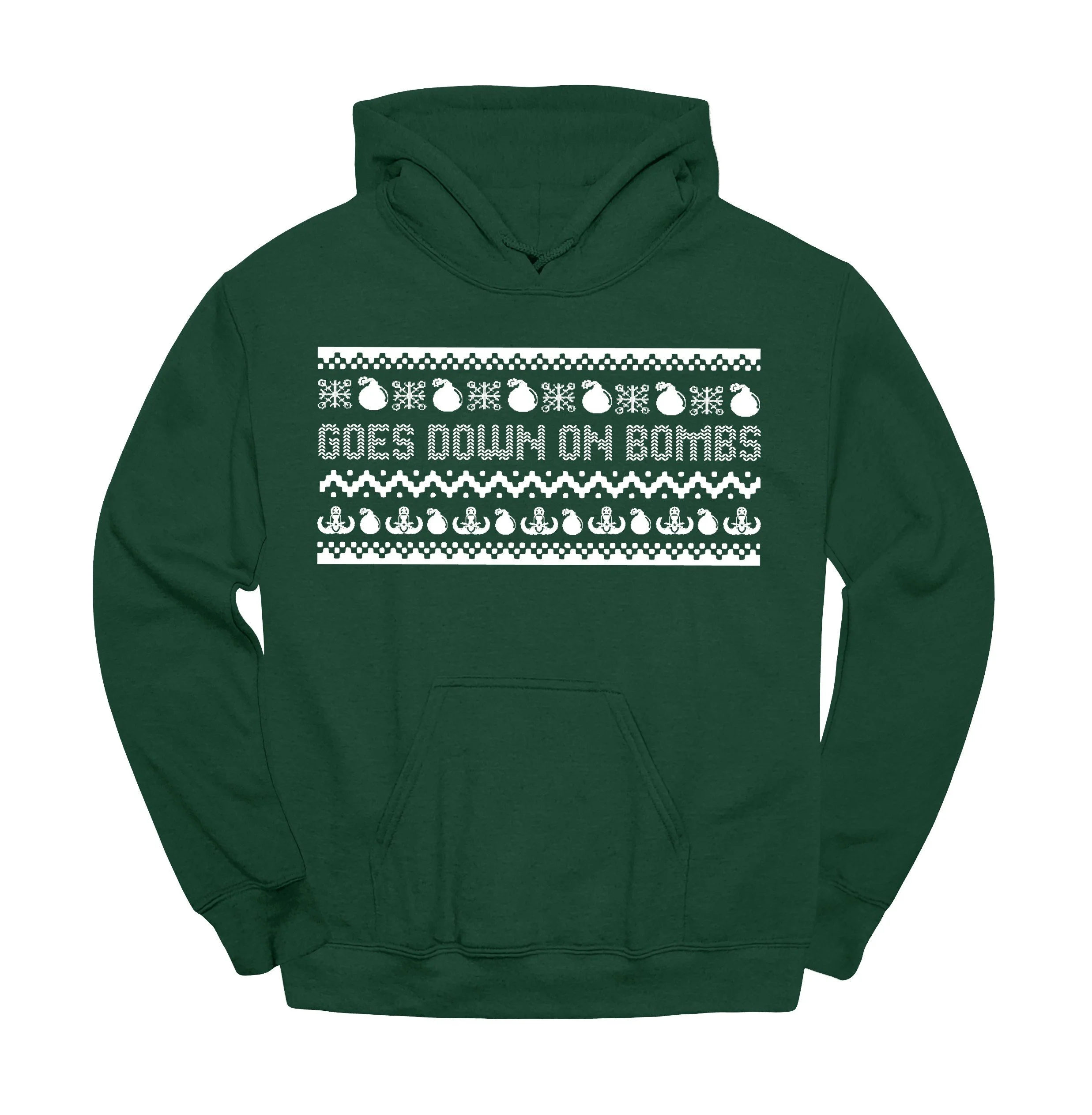 Goes Down on Bombs Couples Ugly Christmas Hoodie