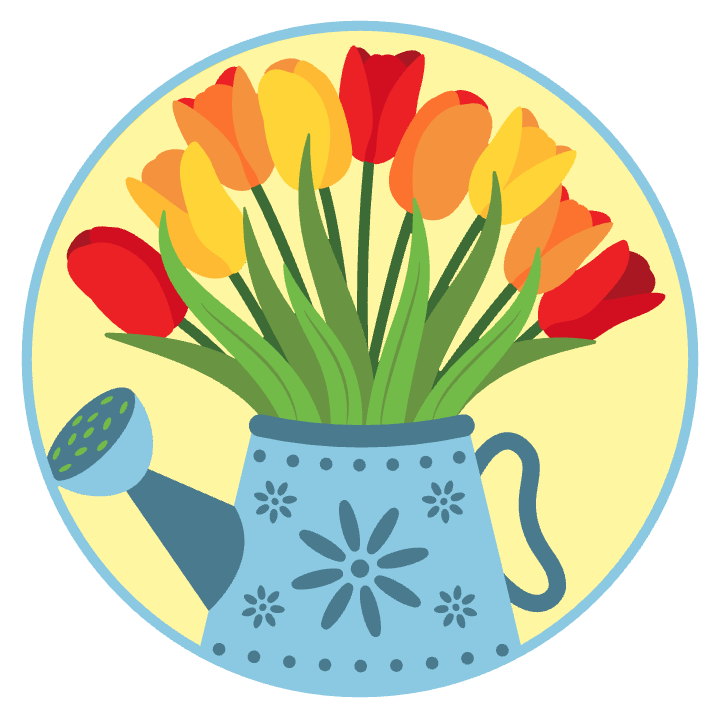 Watering Can of Tulips