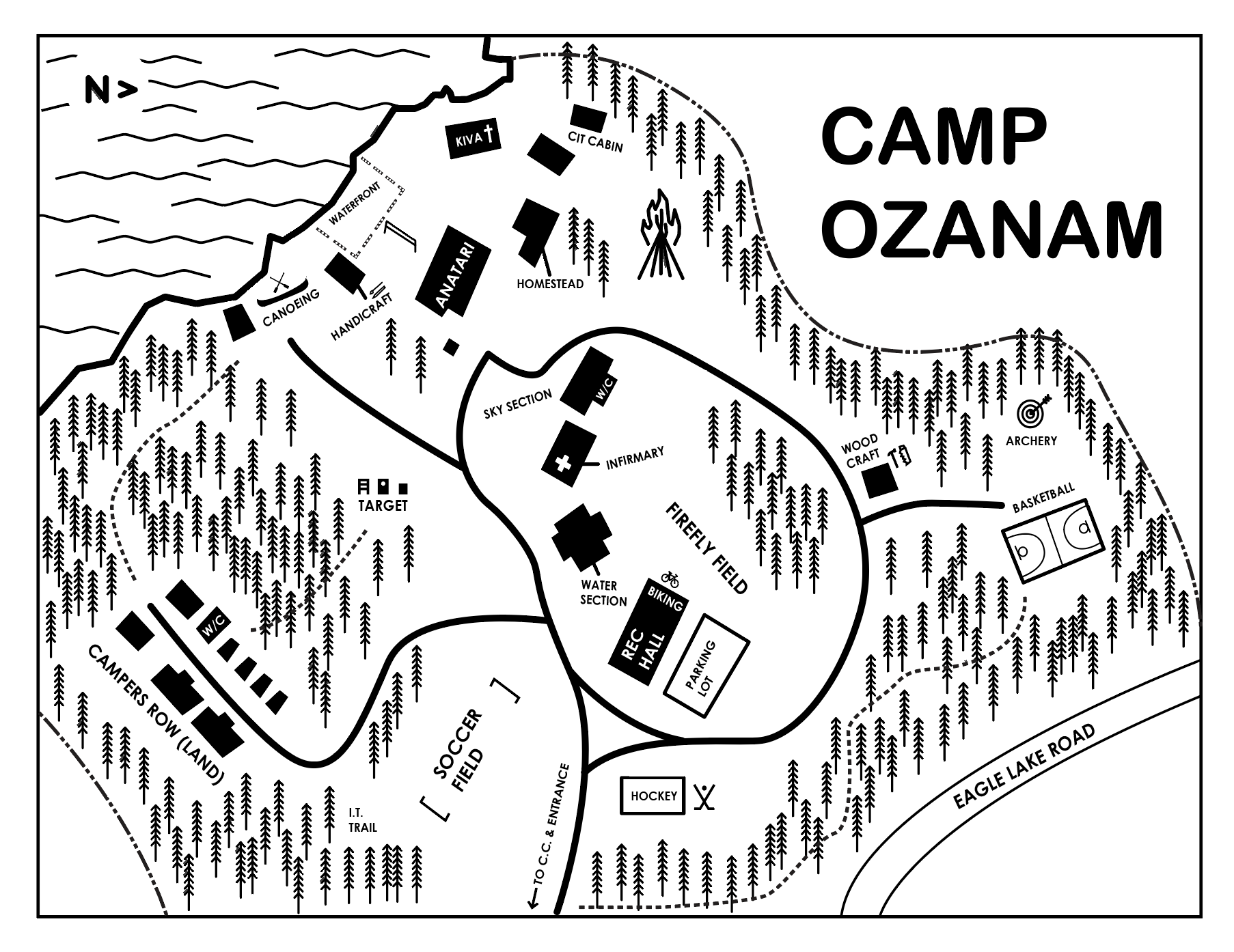 map of the camp