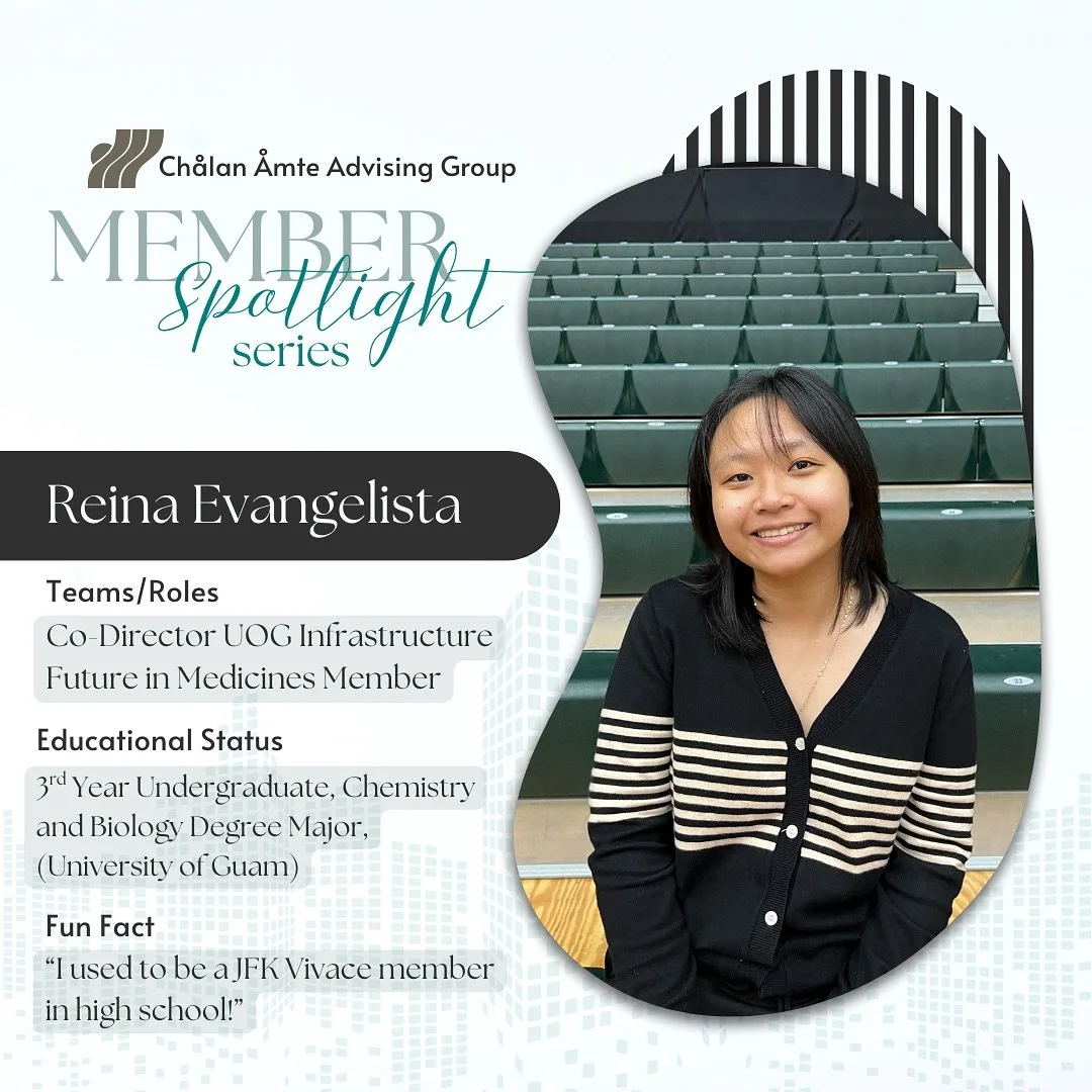 🌟 Meet Reina, Co-Director of our UOG Infrastructure team and Futures in Medicine Member! 🩺

She&rsquo;s passionate about giving back to the community, blending her love for science and service to make a lasting impact. She believes Ch&aring;lan &Ar