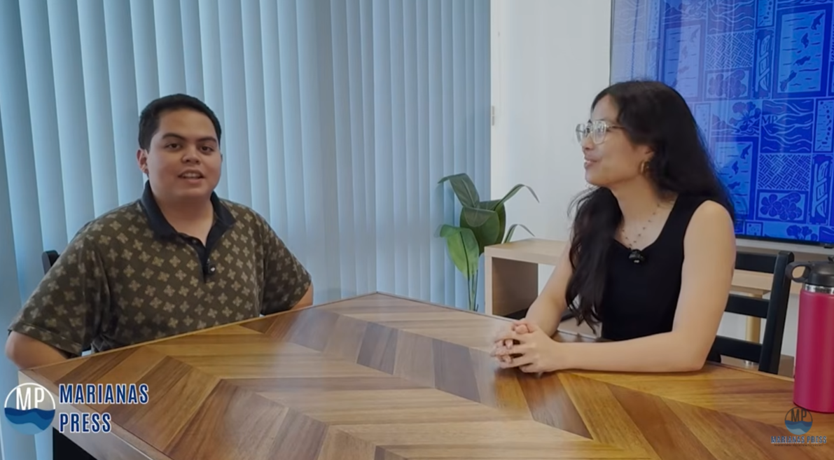 Victoria Santos represents Chålan Åmte in Marianas Press news interview