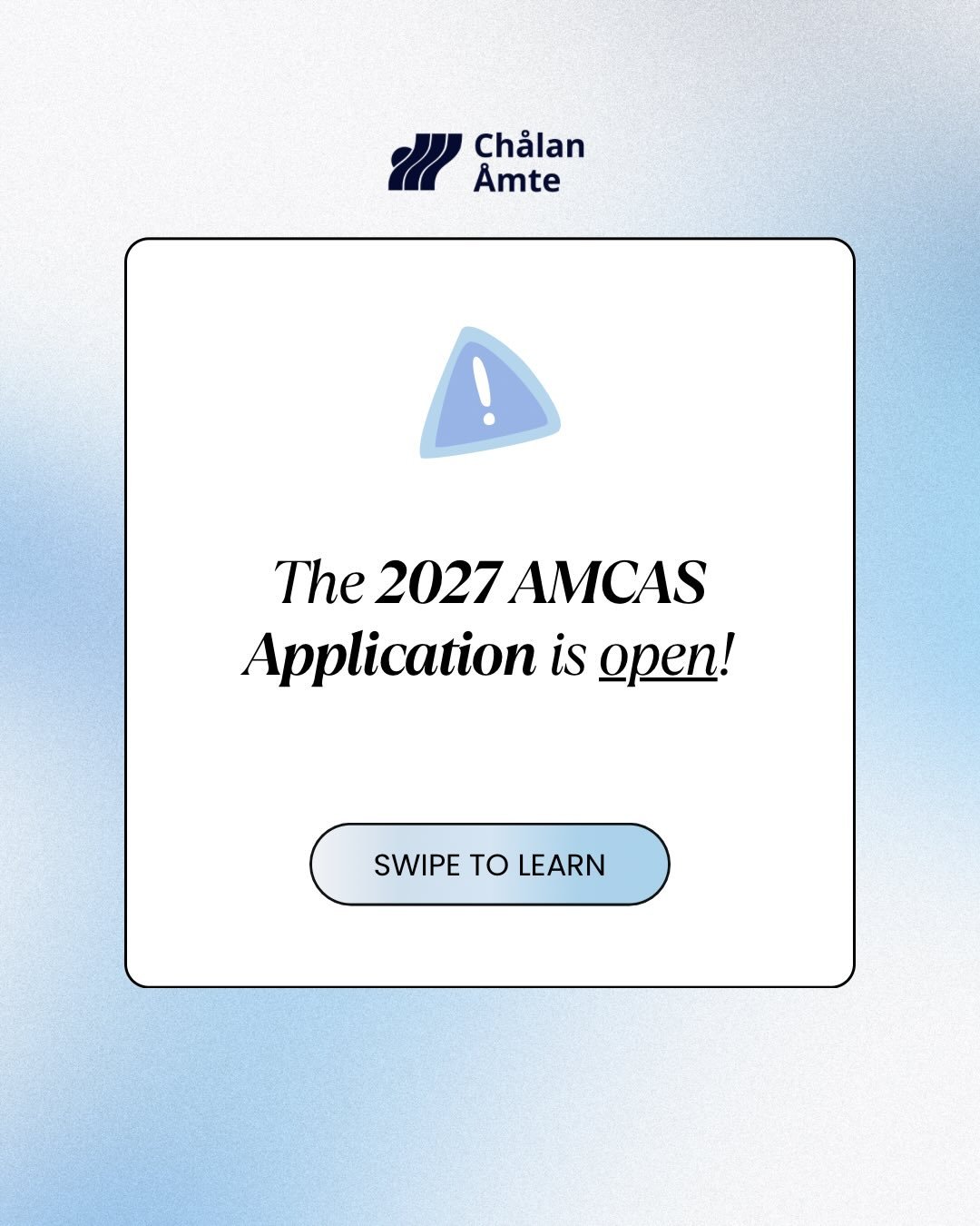 The 2027 AMCAS is now open! 📢🩺

Applying to medical school this cycle? Ch&aring;lan &Aring;mte is here to support you every step of the way. Fill out the mentee intake form, or reach out to your advisor if you haven&rsquo;t already!