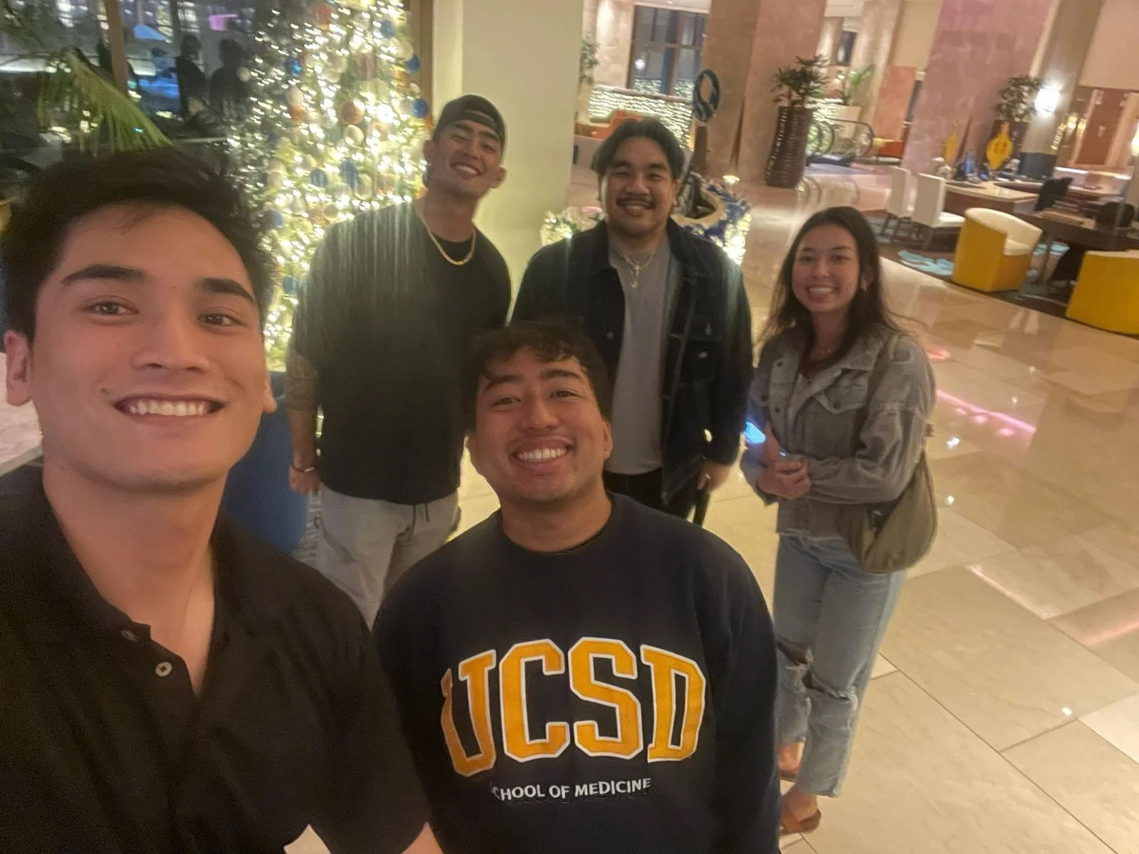 Medical student members unite in Guam for a holiday bonding.