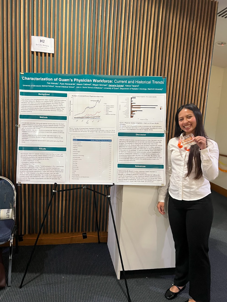 Successes in Tiered Research Mentorship: Chålan Åmte Pre-Med Mentee, Samaria Quinata, earns 1st Place at UOG CNAS STEM Conference for Physician Workforce Study