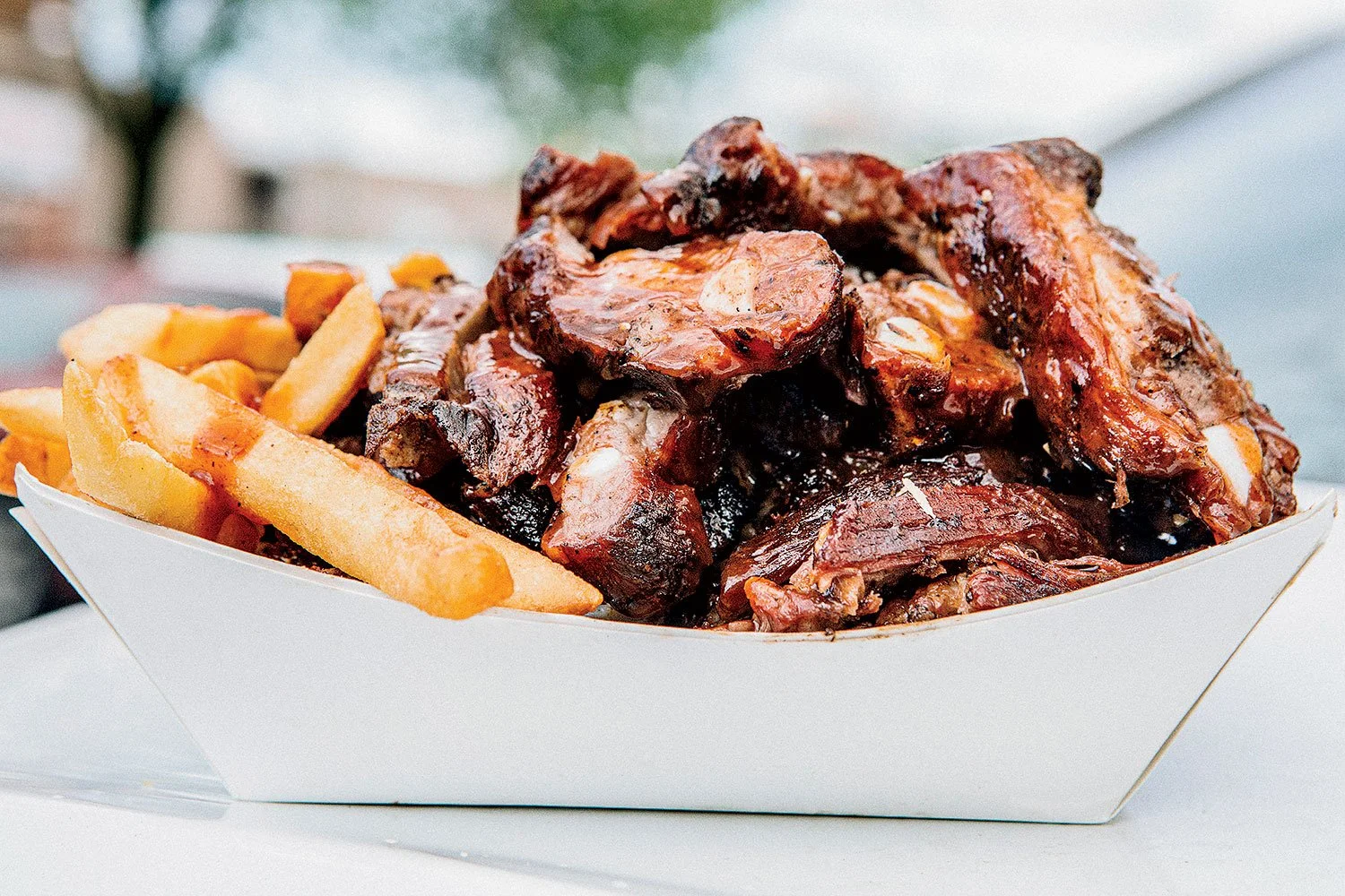 RIB TIPS AND FRENCH FRIES AT LEM’S BAR-B-Q (CHICAGO MAGAZINE ICONIC EATS SPECIAL EDITION, JULY 2021)