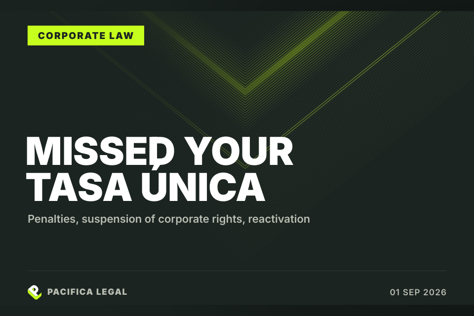 Forgot to pay your annual Corporate Franchise Tax (Tasa Única) in Panama?