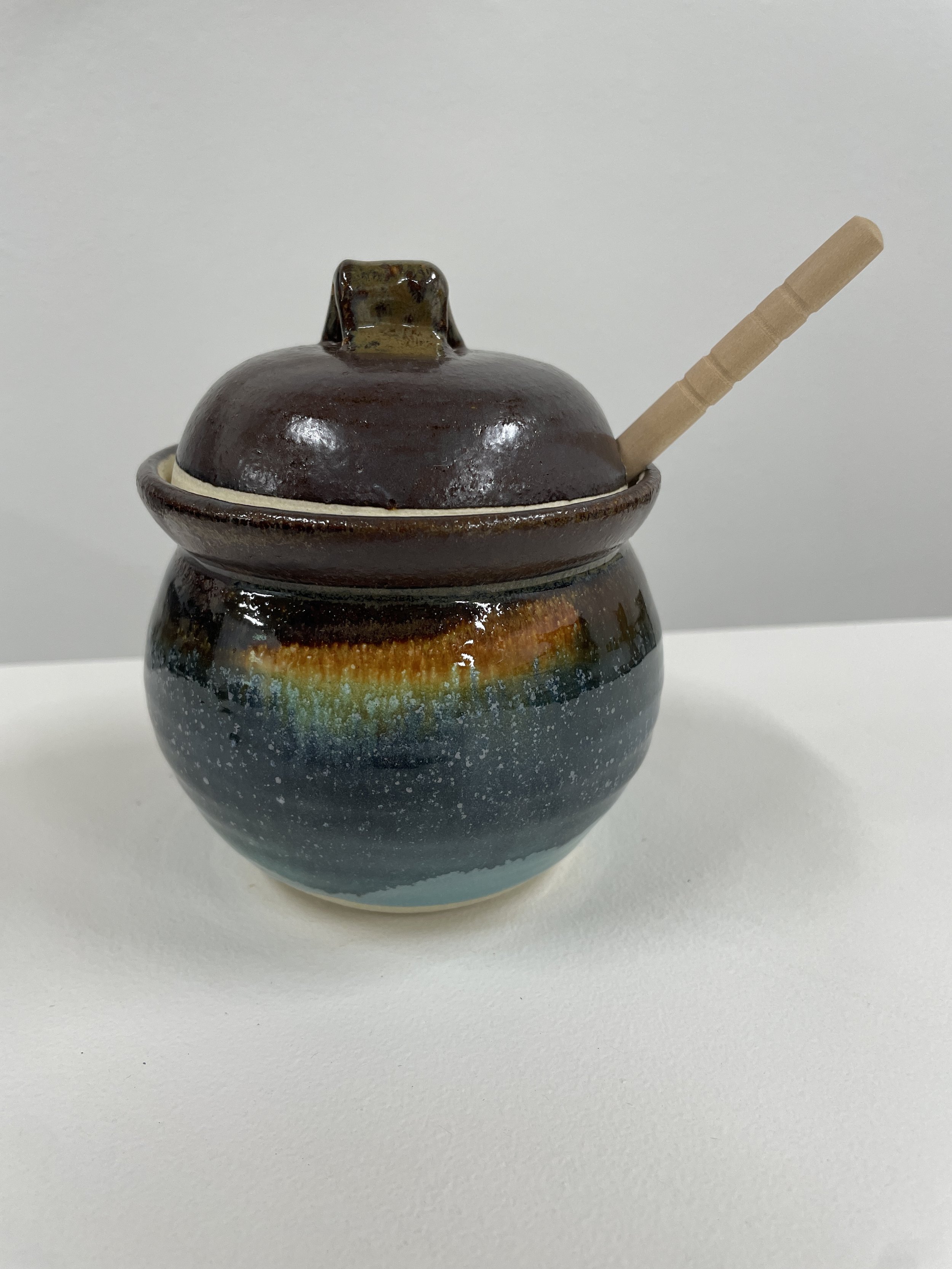 Honey jars with honey wand 2”-5” tall