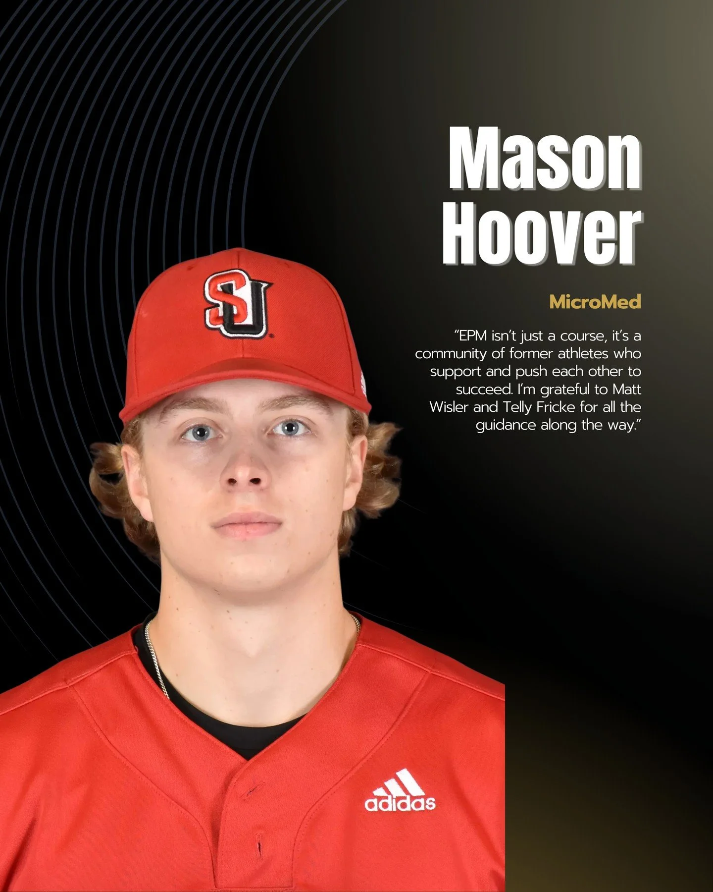 Congrats to our newest Elite Performance Medical Athlete Placement, Mason Hoover! 👏⁠
⁠
Mason, a former Seattle University baseball player, has accepted a position with MicroMed, LLC, joining fellow EPM athlete Kaylan Marckese. We love seeing our ath