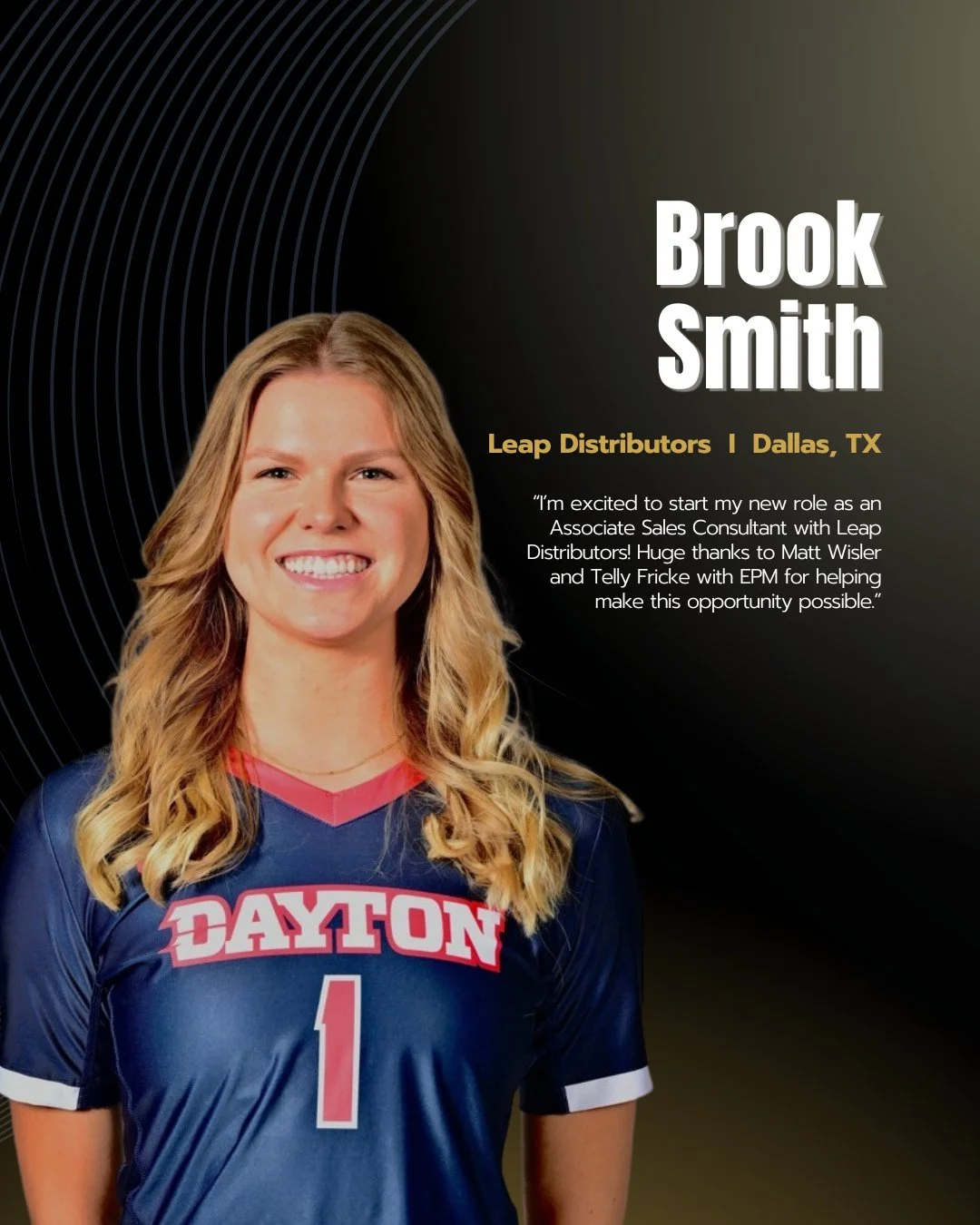 Congrats to another Elite Performance Medical Athlete Placement, Brooke Smith! 👏⁠
⁠
Brooke has accepted a position with Leap Distributors, joining their spine team in Dallas, Texas. A former University of Louisville and University of Dayton volleyba