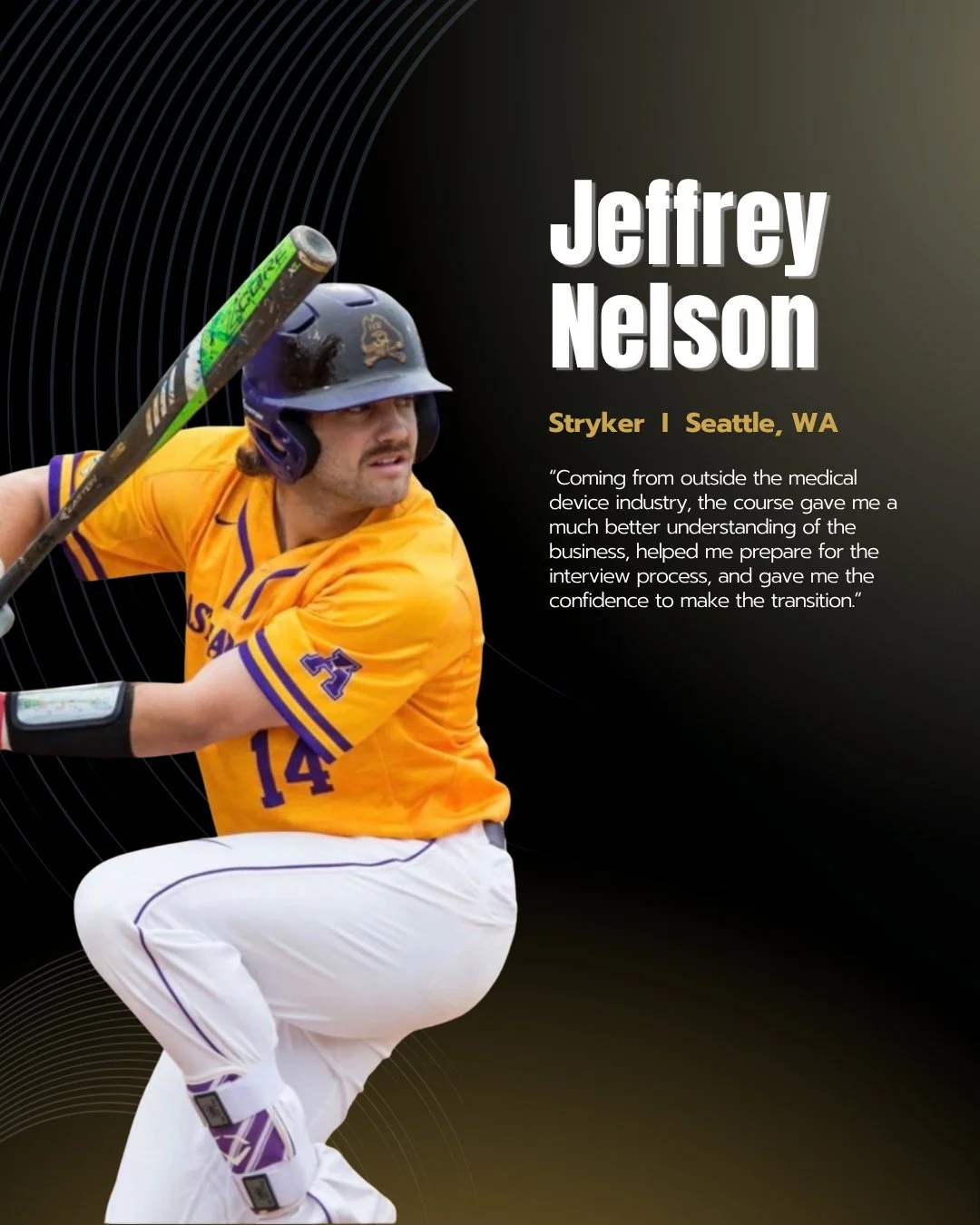 Big congratulations to the newest Elite Performance Medical Athlete Placement, Jeffrey Nelson! ⁠
⁠
Jeffrey, a former East Carolina University baseball player, has officially accepted a position with Stryker&rsquo;s ENT team in Seattle!⁠
⁠
From compet