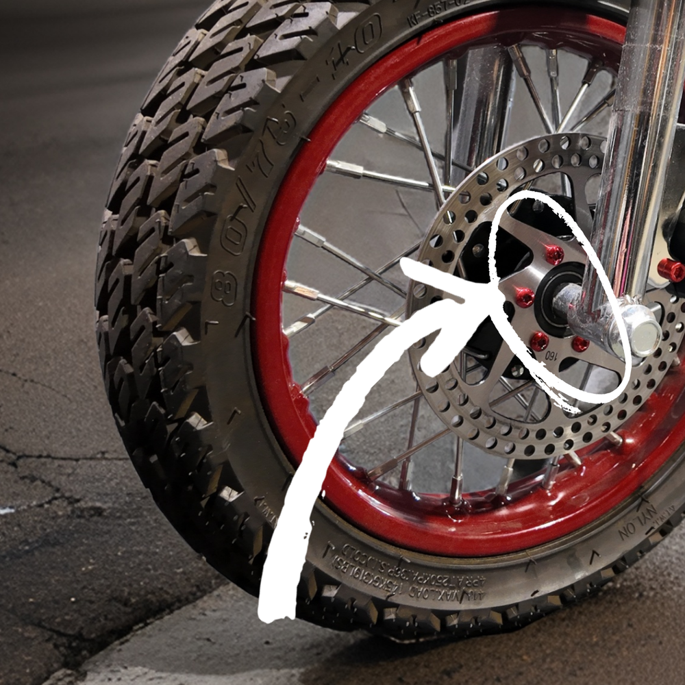 FVRITO Ensemble de roue arrière de rechange pour Razor MX500 MX650