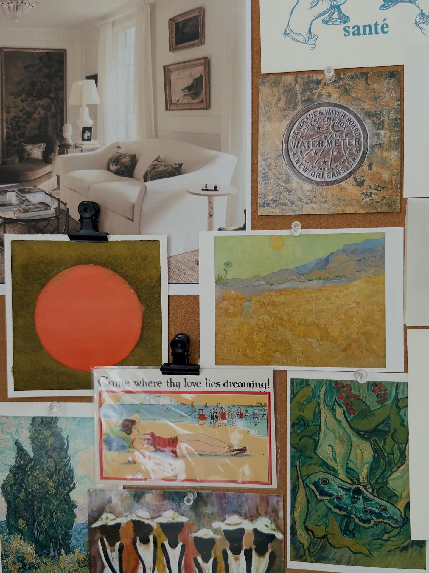 My first spot, up on my pinboard 🫒