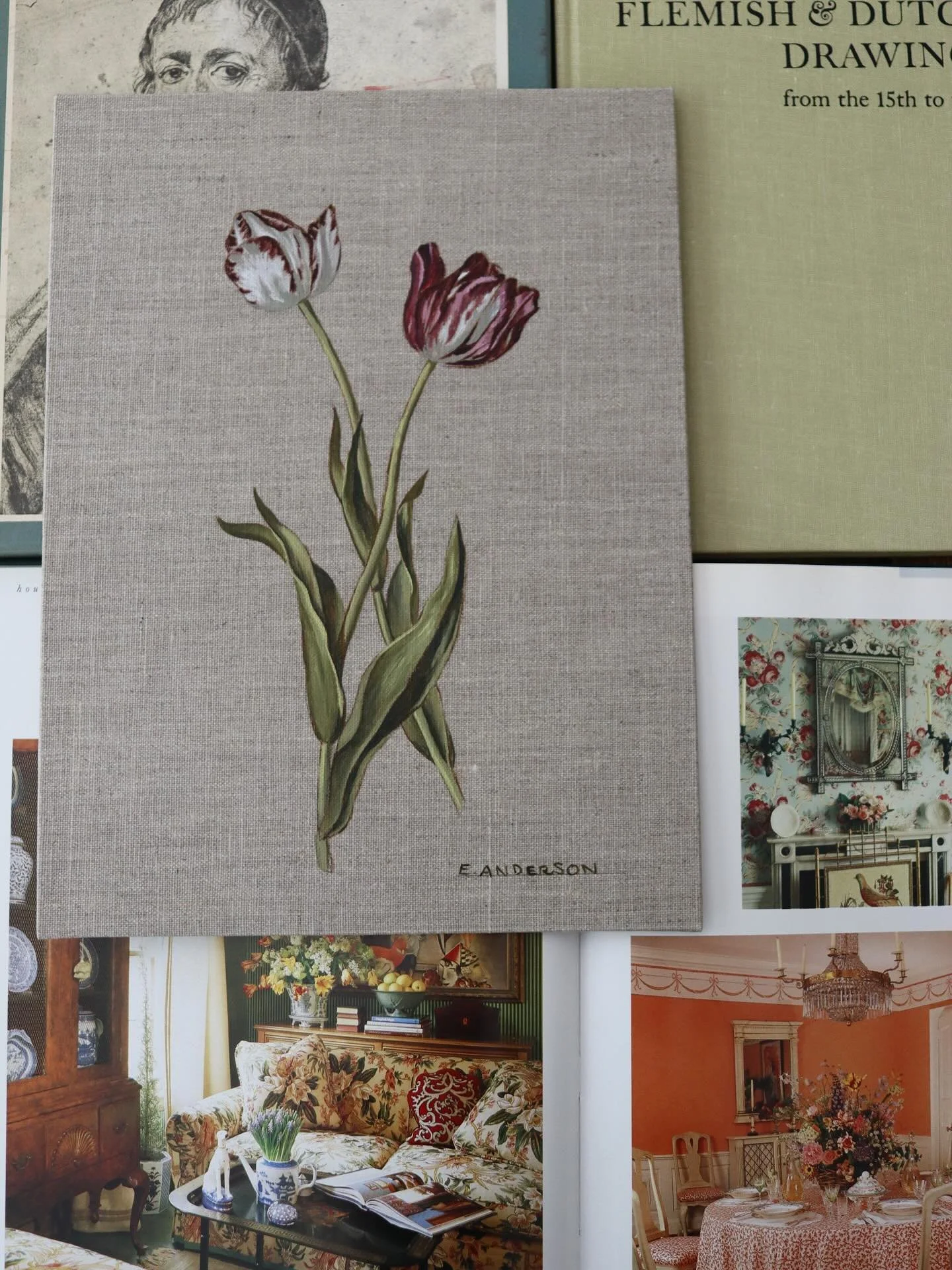 Dutch Tulips. 9x12 Oil on linen panel 🐇 Now available with optional gold or walnut frames.