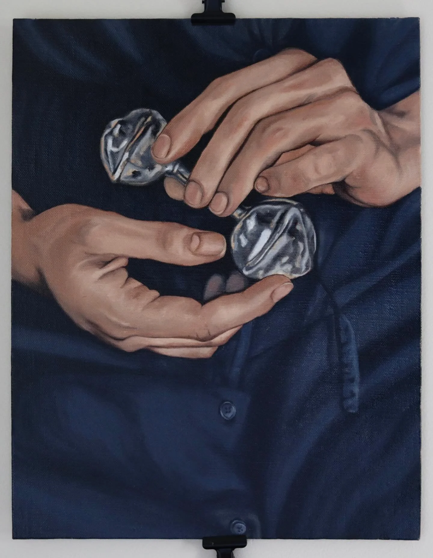 Hand Me Down. 12 x 16&rdquo;. Oil on linen panel.