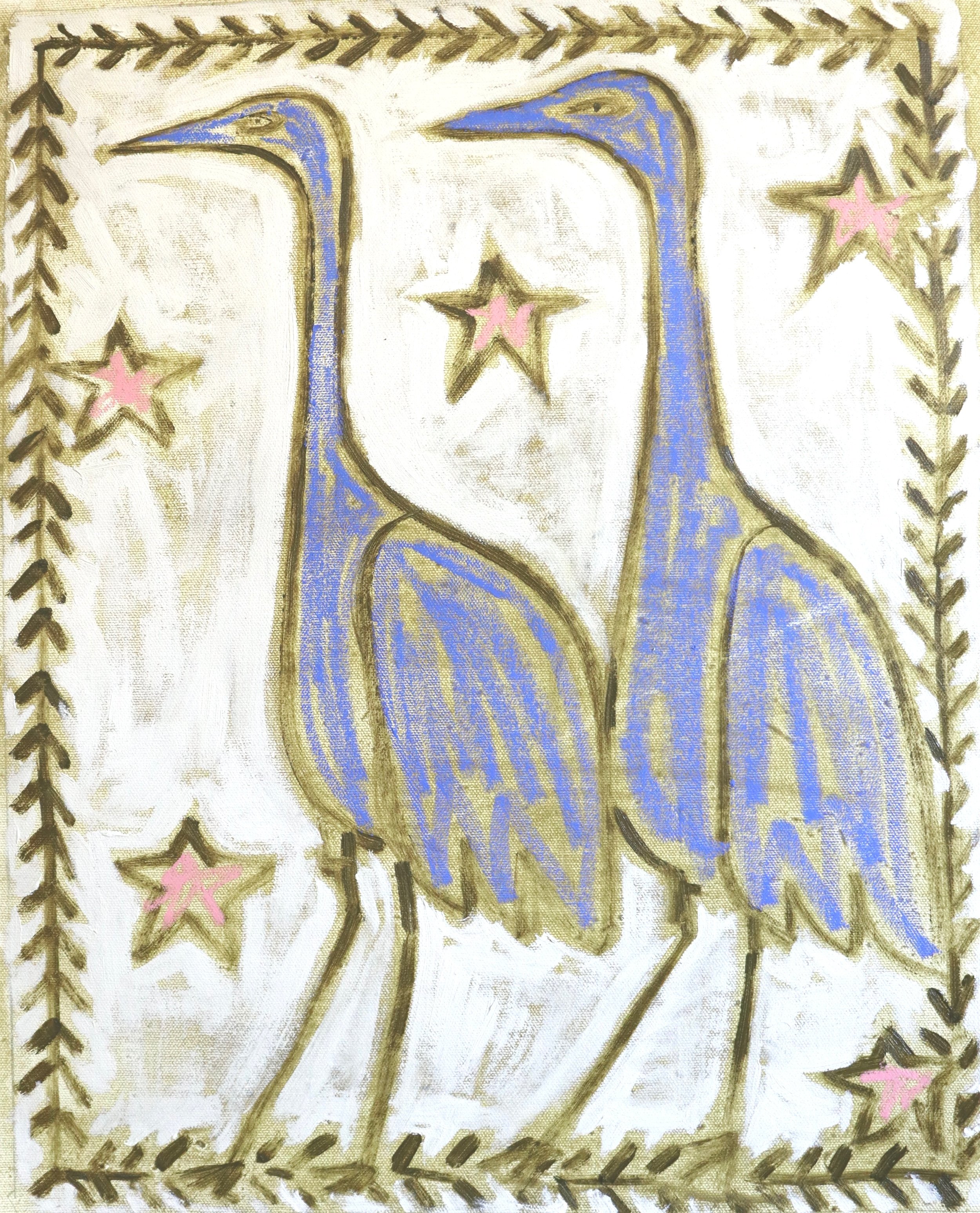 Cranes Marching at Night