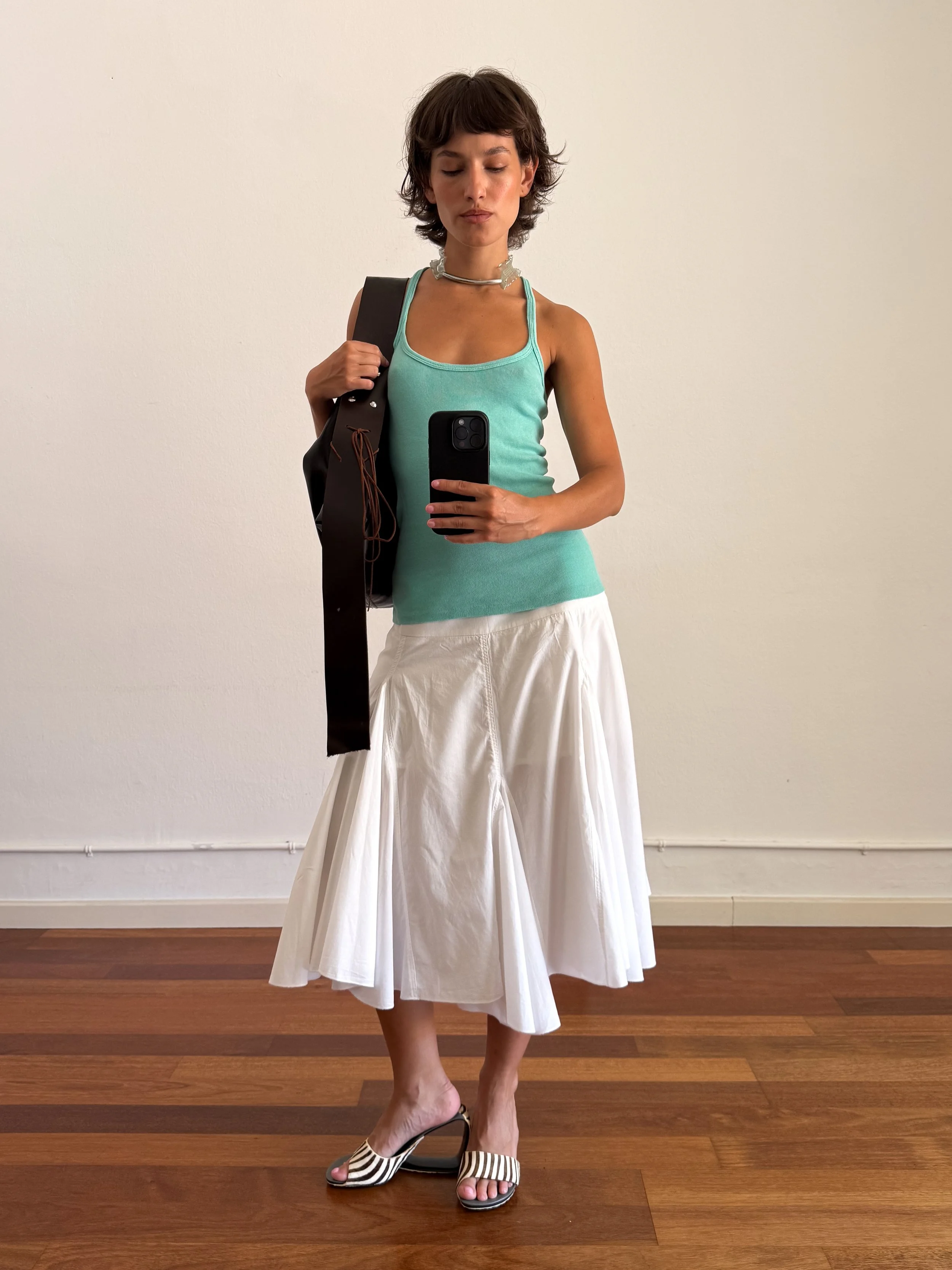 white skirt 
