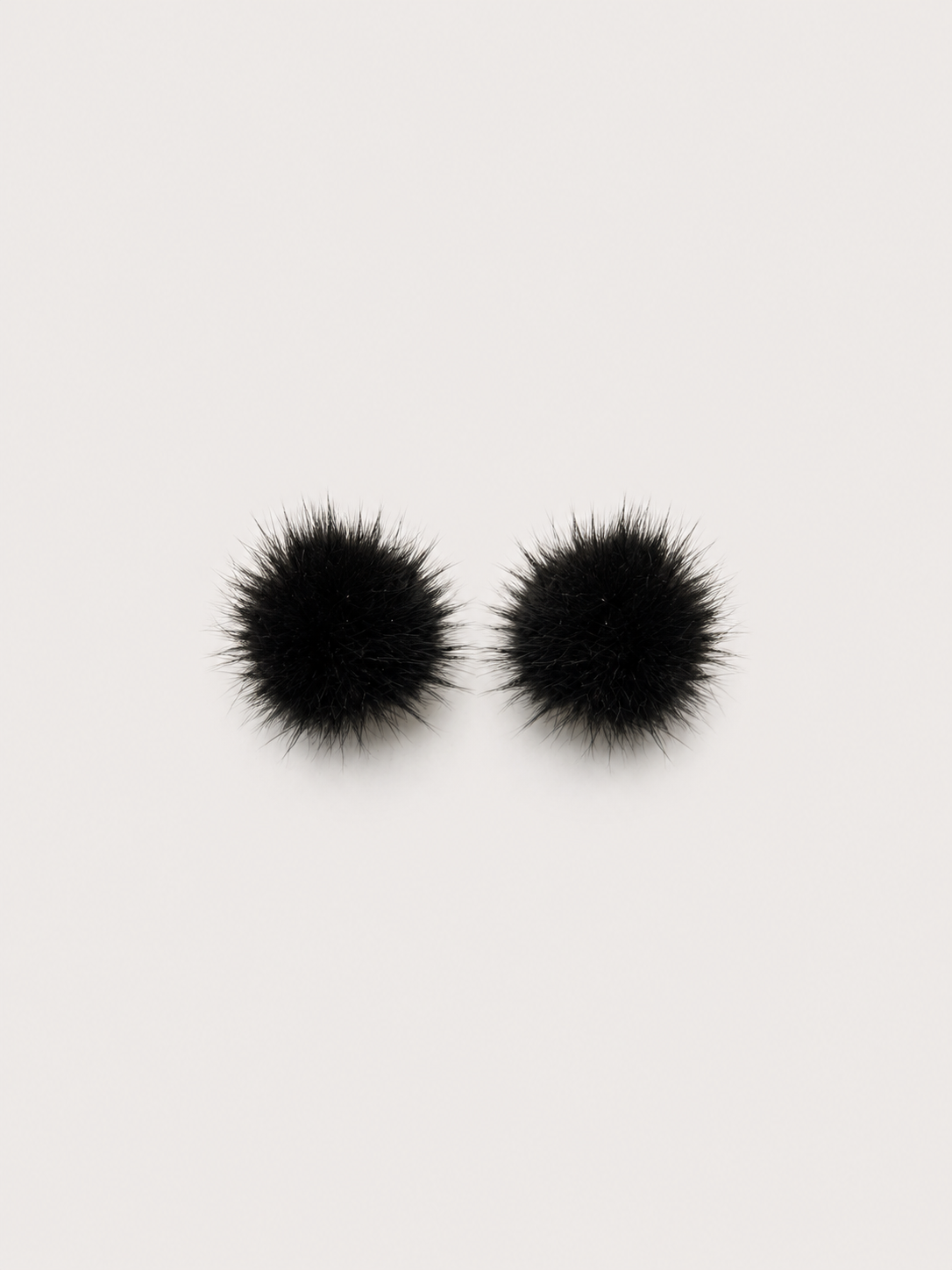 Fluffy Earrings Black.png
