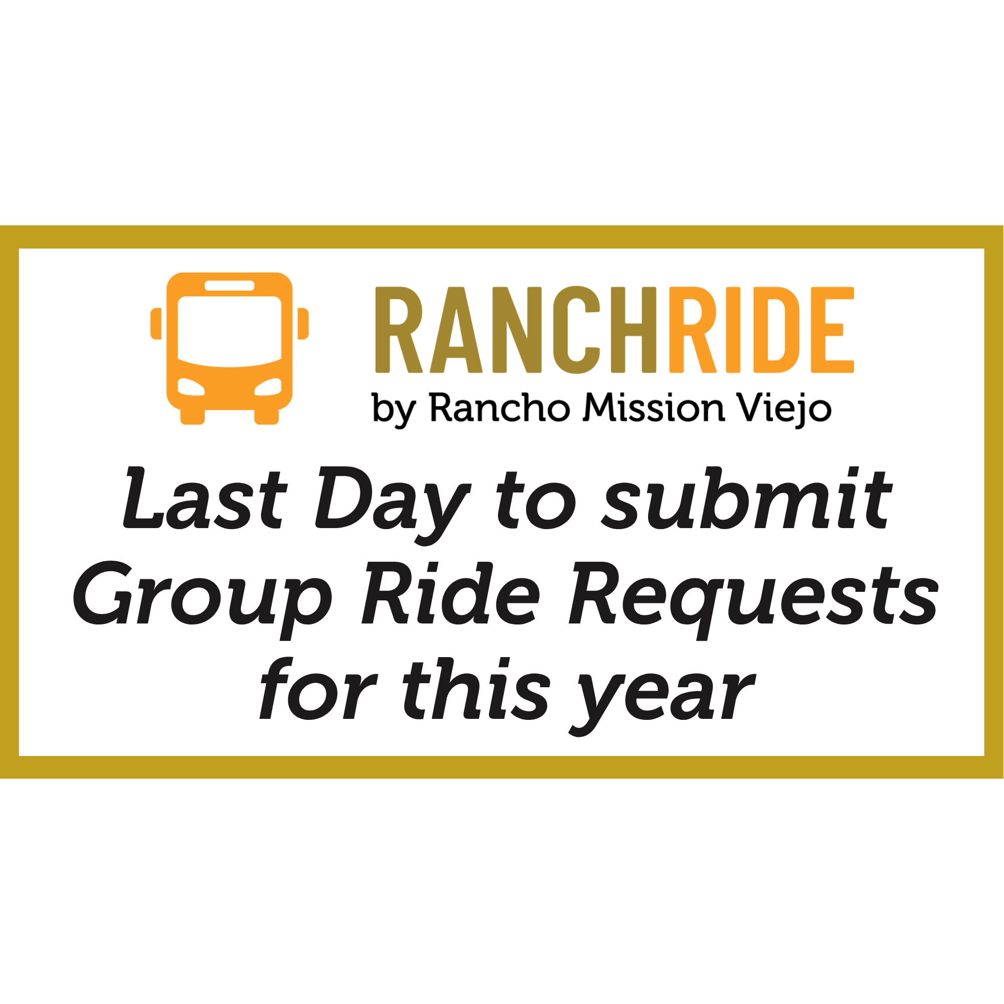 Last Day for Group Ride Requests in 2026