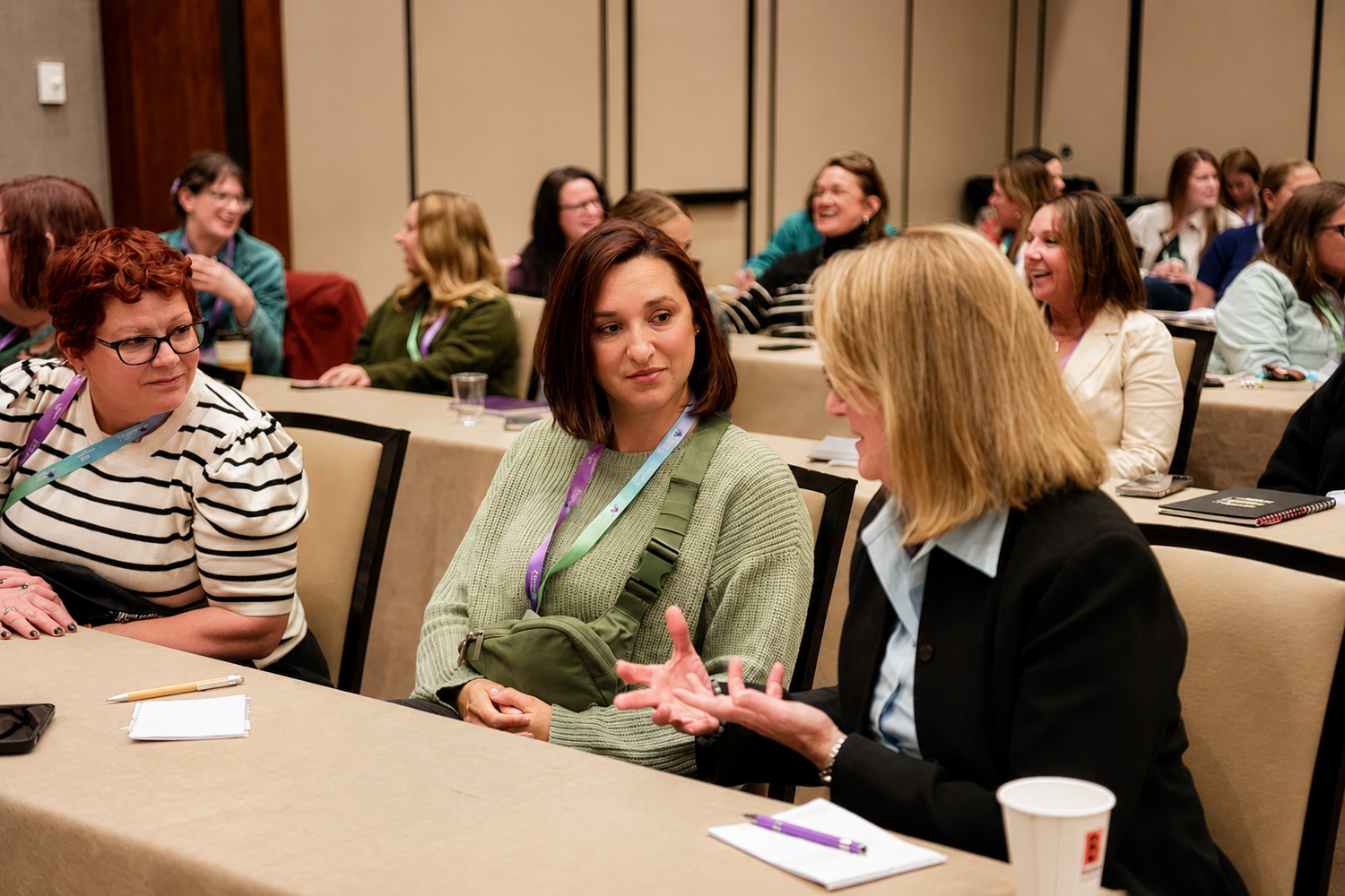 Professional women networking at PWC