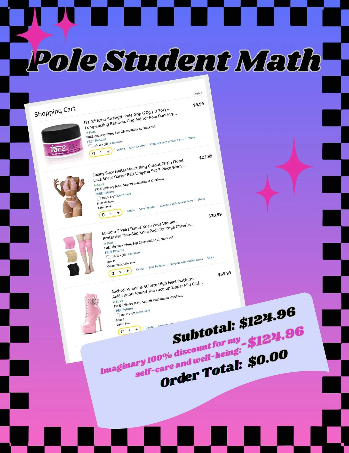 buying myself a treat = self care 🧘‍♀️
Self care = priceless 💕
Priceless = FREE.