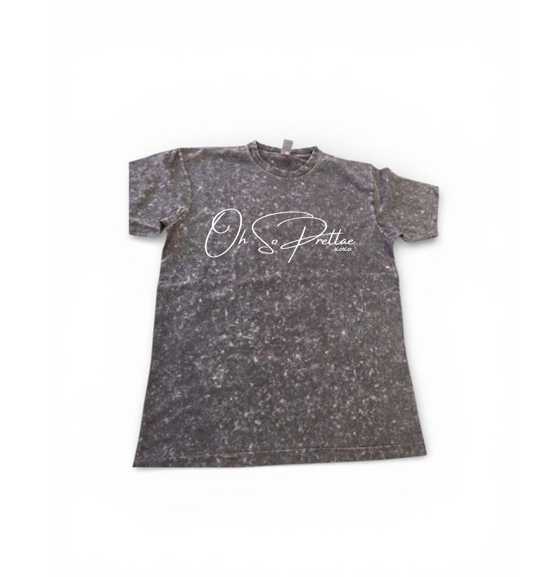 DARK BROWN T SHIRT-MINERAL WASH