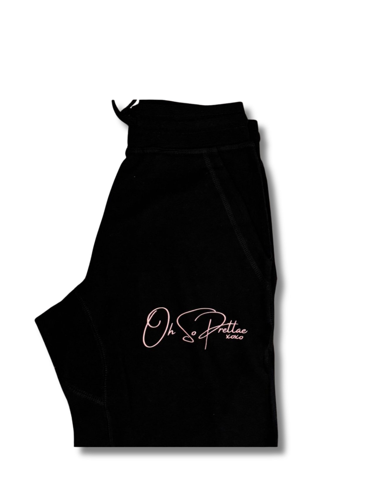 Shorts: Black w/SALMON pink letters