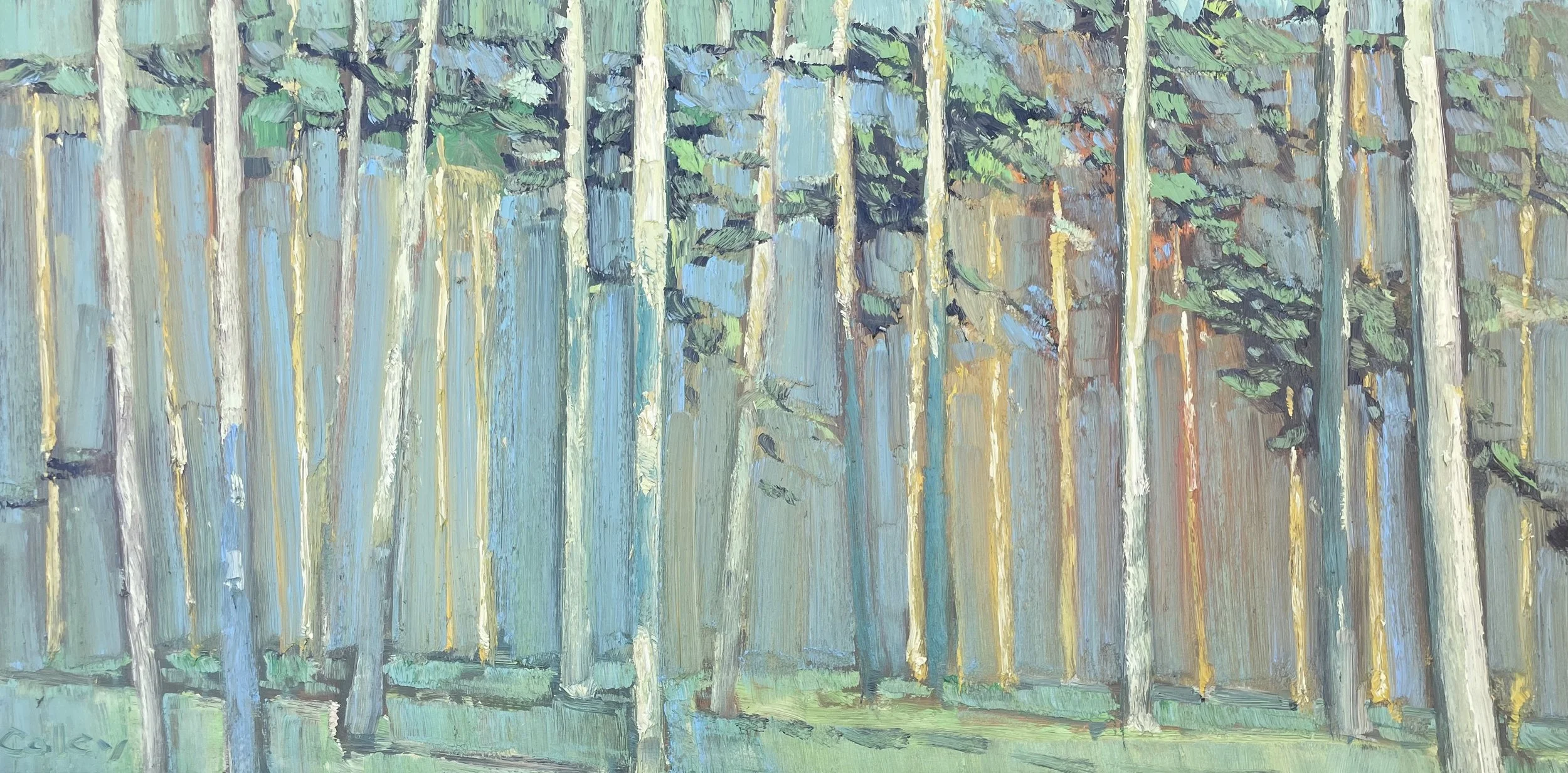 Afternoon Sun Through the Woods, 36x72"