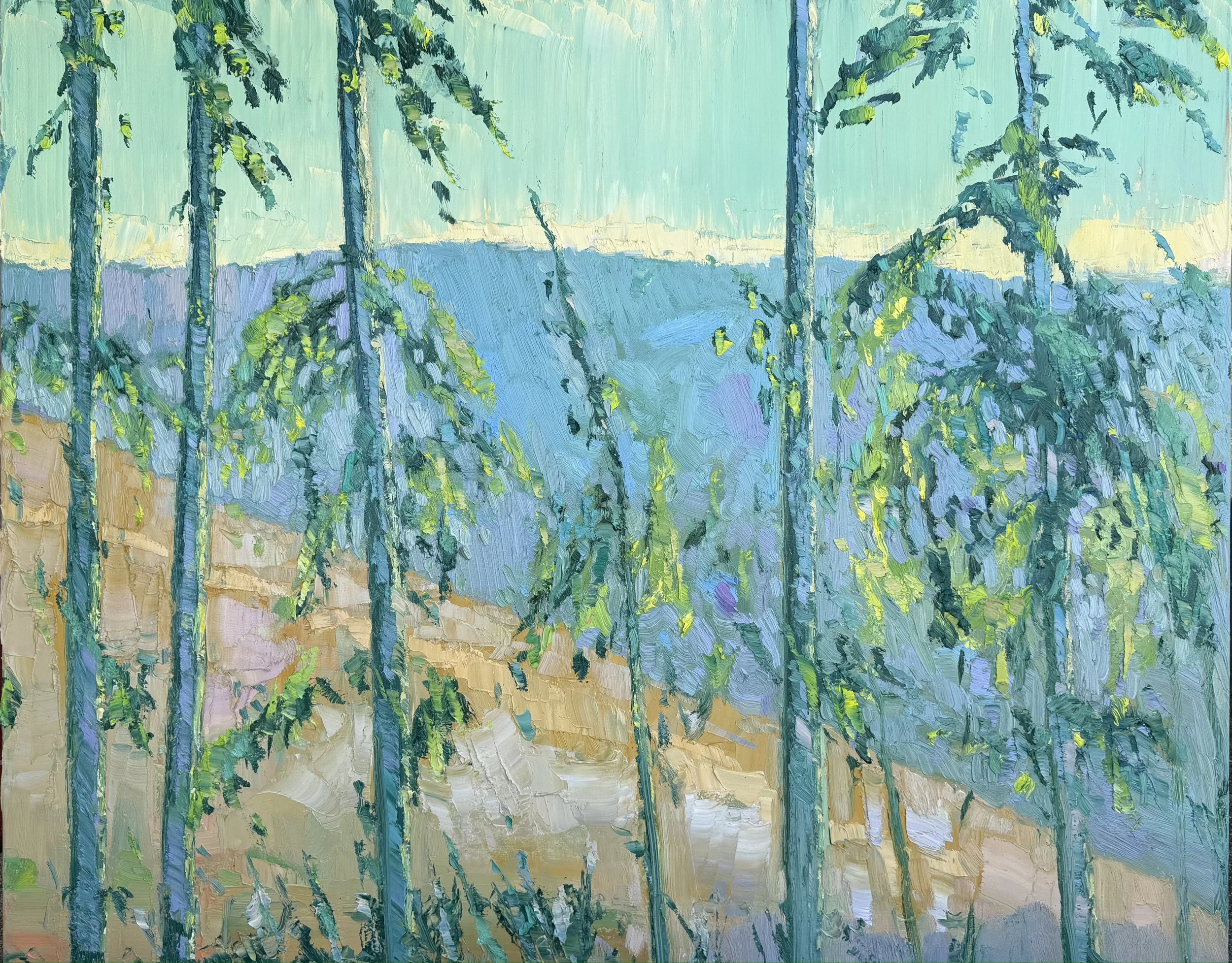 Eucalyptus Before the Ridgeline, 48x60"