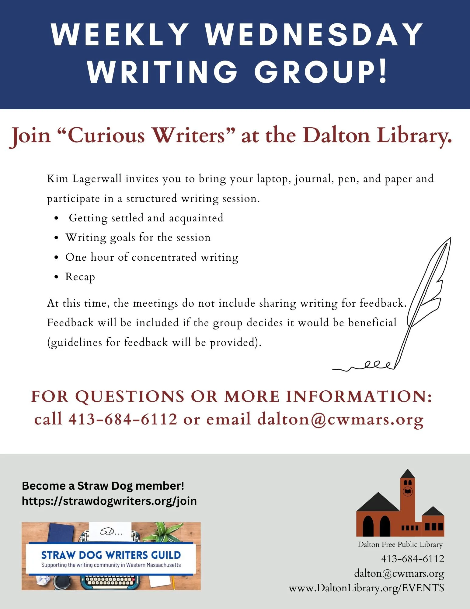 WEEKLY WEDNESDAY WRITING GROUP