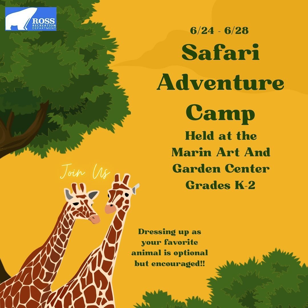 So excited for our themed summer camps this year! Announcing our first summer camp in the line up: Safari Adventure Camp!
We&rsquo;ve teamed up with the Marin Art and Garden Center to give students a beautiful and fun outdoor experience with lots of 