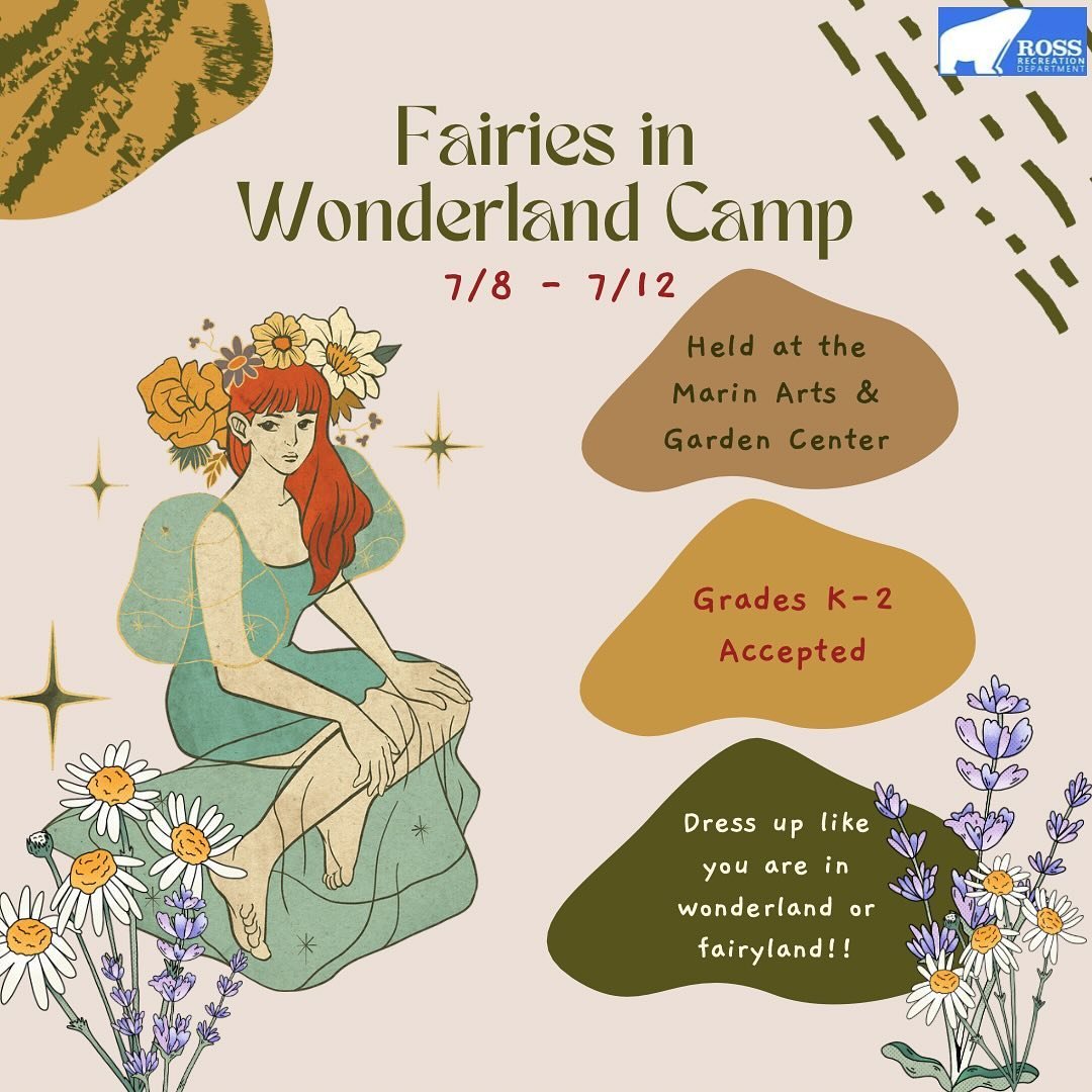 Our second themed summer camp is &ldquo;Fairies in Wonderland&rdquo;! The Marin Arts and Garden Center is a perfect and dreamy location for this theme!
Dress up as your favorite fairy character or Alice in Wonderland character!
The camp is from 9AM D