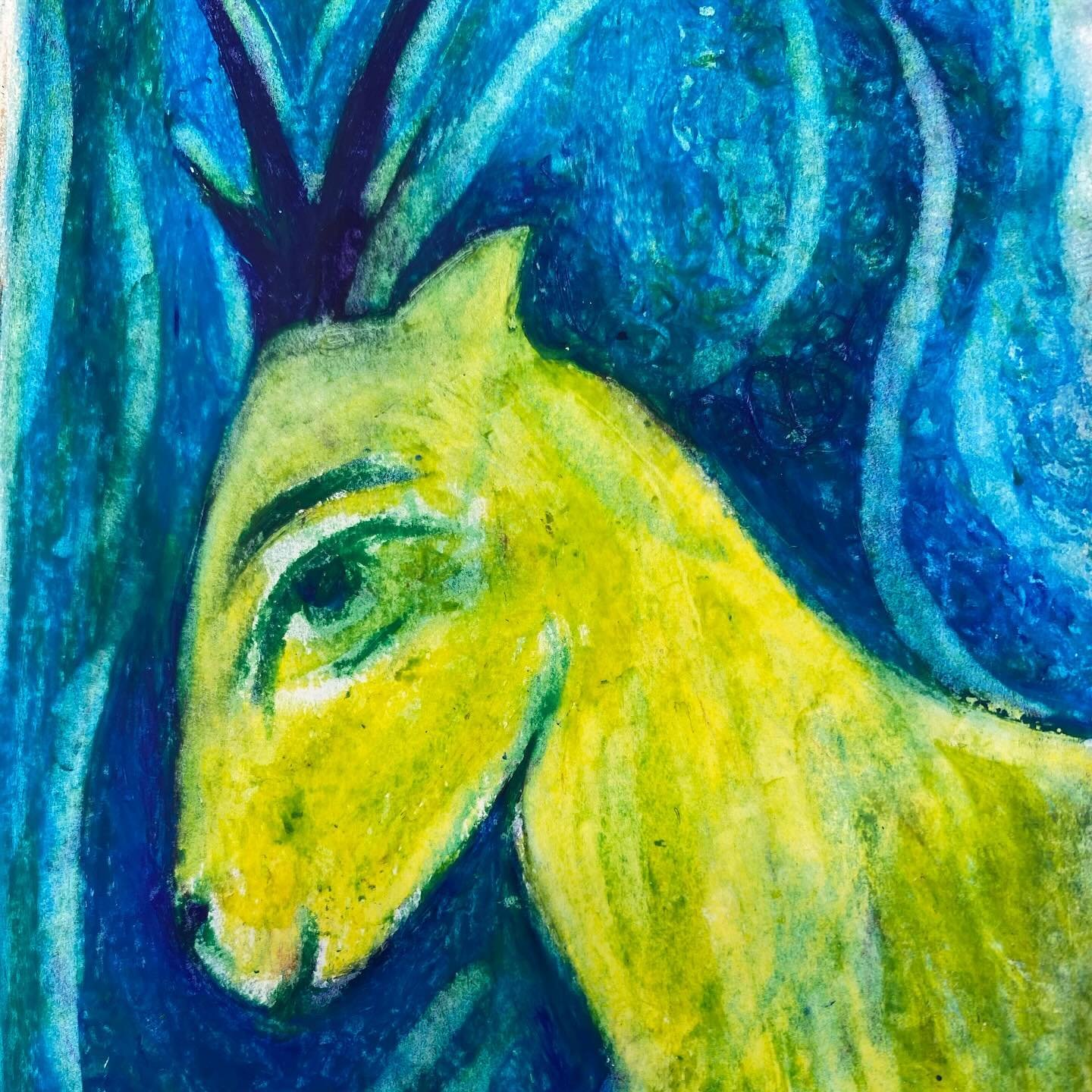 I had the most inspiring, magical day the Marc Chagall museum in Nice. Had to draw one of his cheeky little goats to remember the experience 💚💙