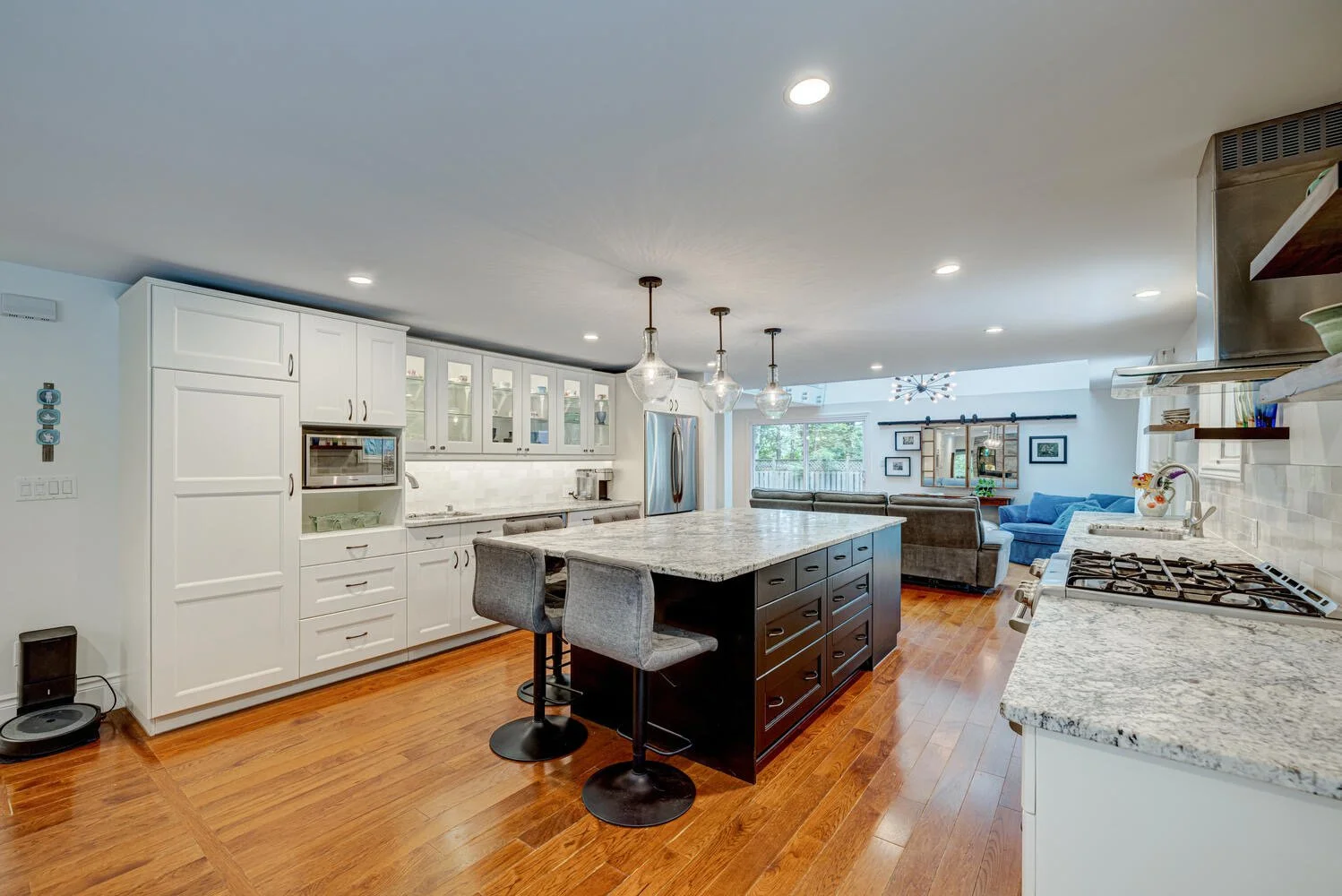 After picture of fully renovated kitchen in Komoka, Ontario, featuring modern design and upgraded appliances by Burcon Construction.