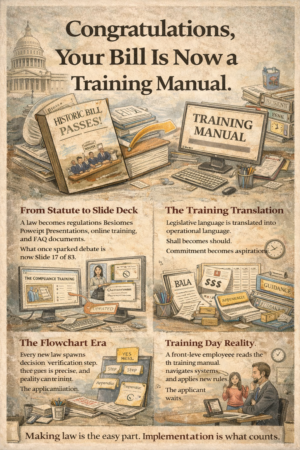 Congratulations, Your Bill Is Now a Training Manual.