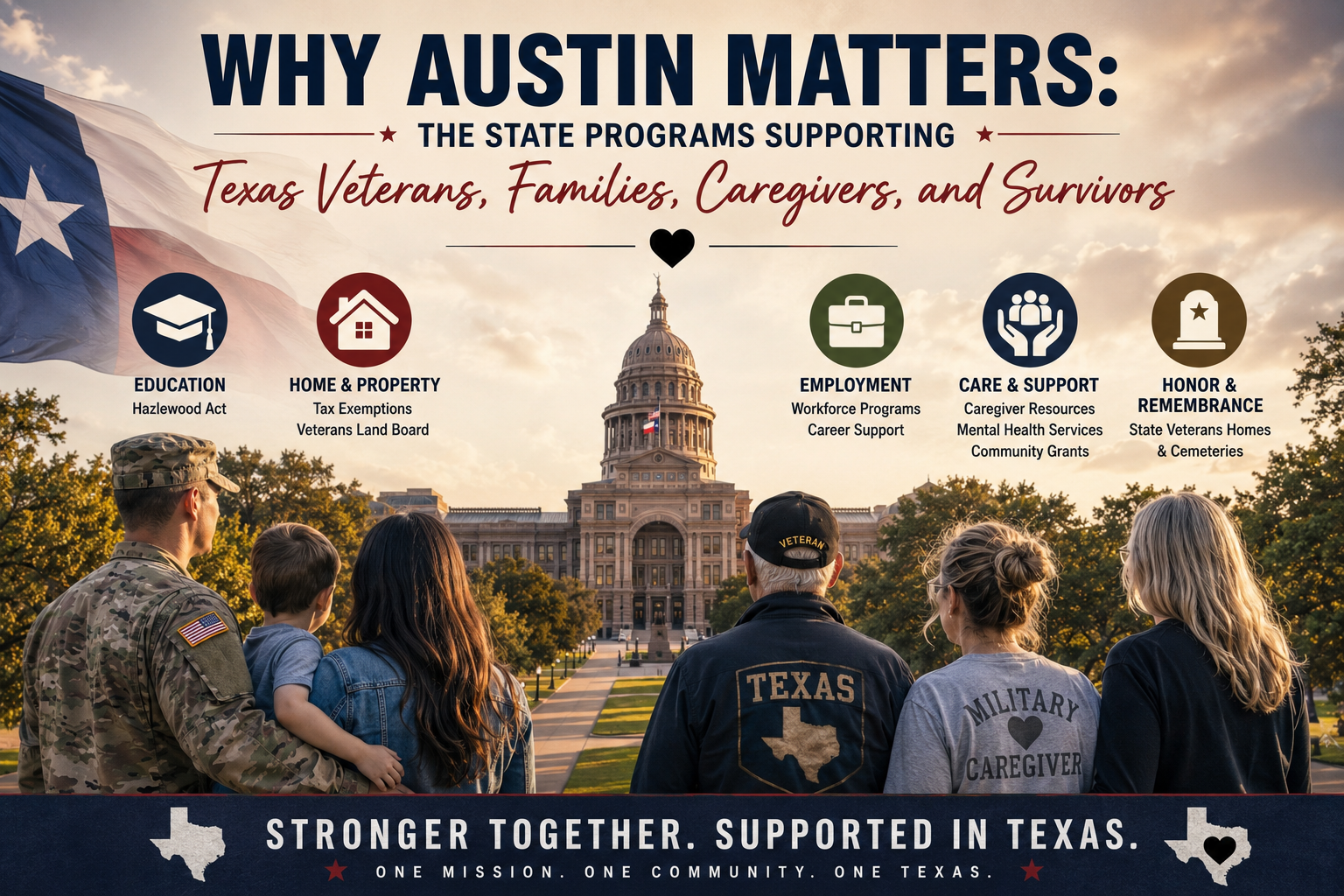 Why Austin Matters: The State Programs Supporting Texas Veterans, Families, Caregivers, and Survivors