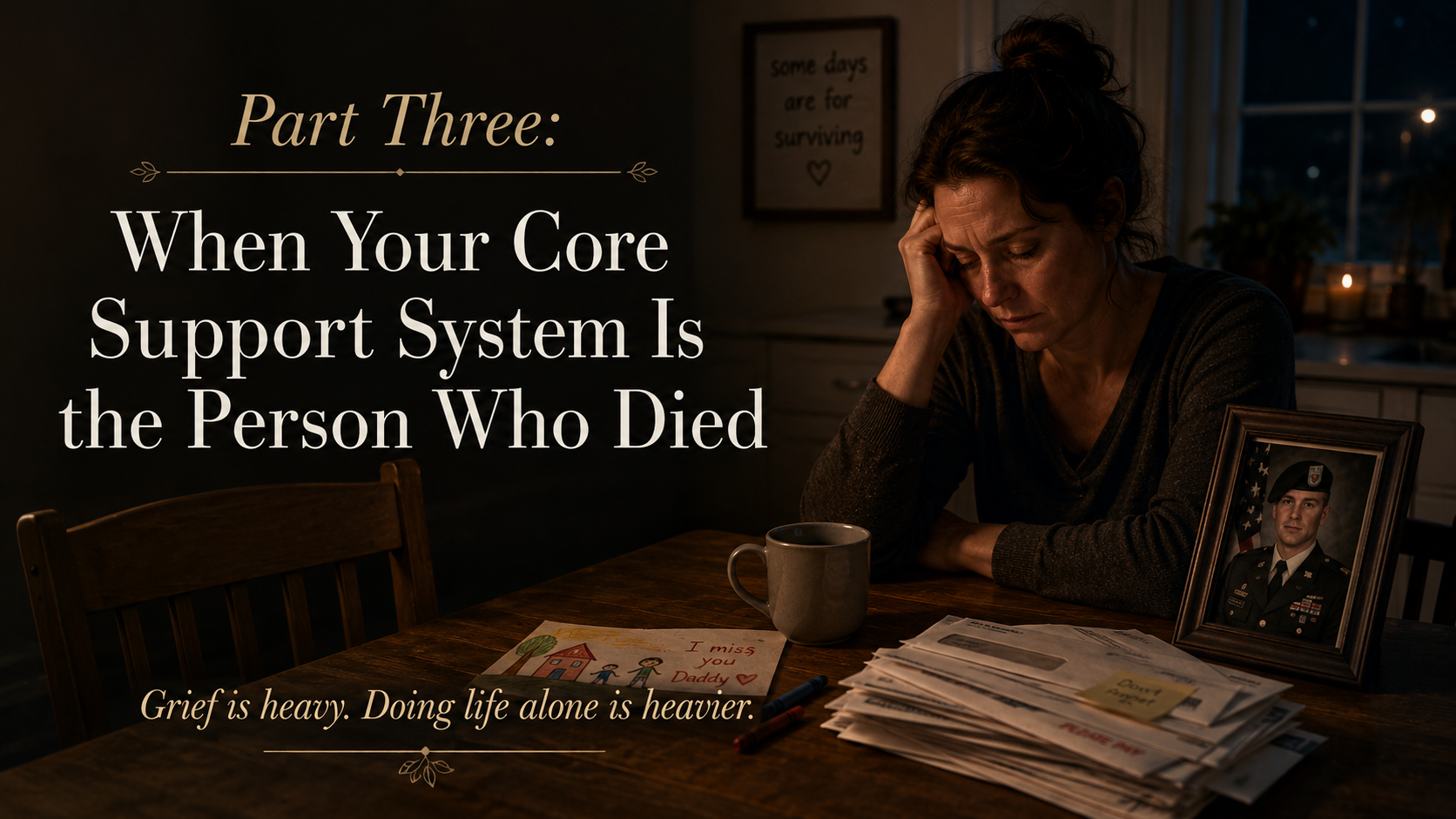 Part Three: When Your Core Support System Is the Person Who Died