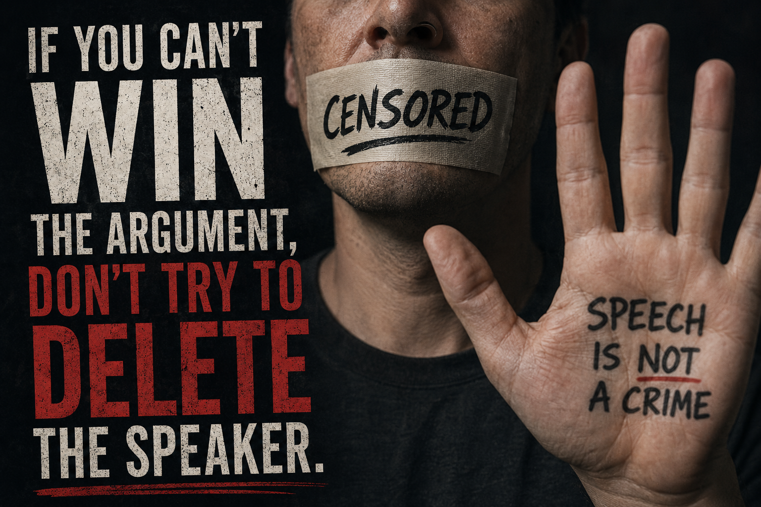 If You Can’t Win the Argument, Don’t Try to Delete the Speaker