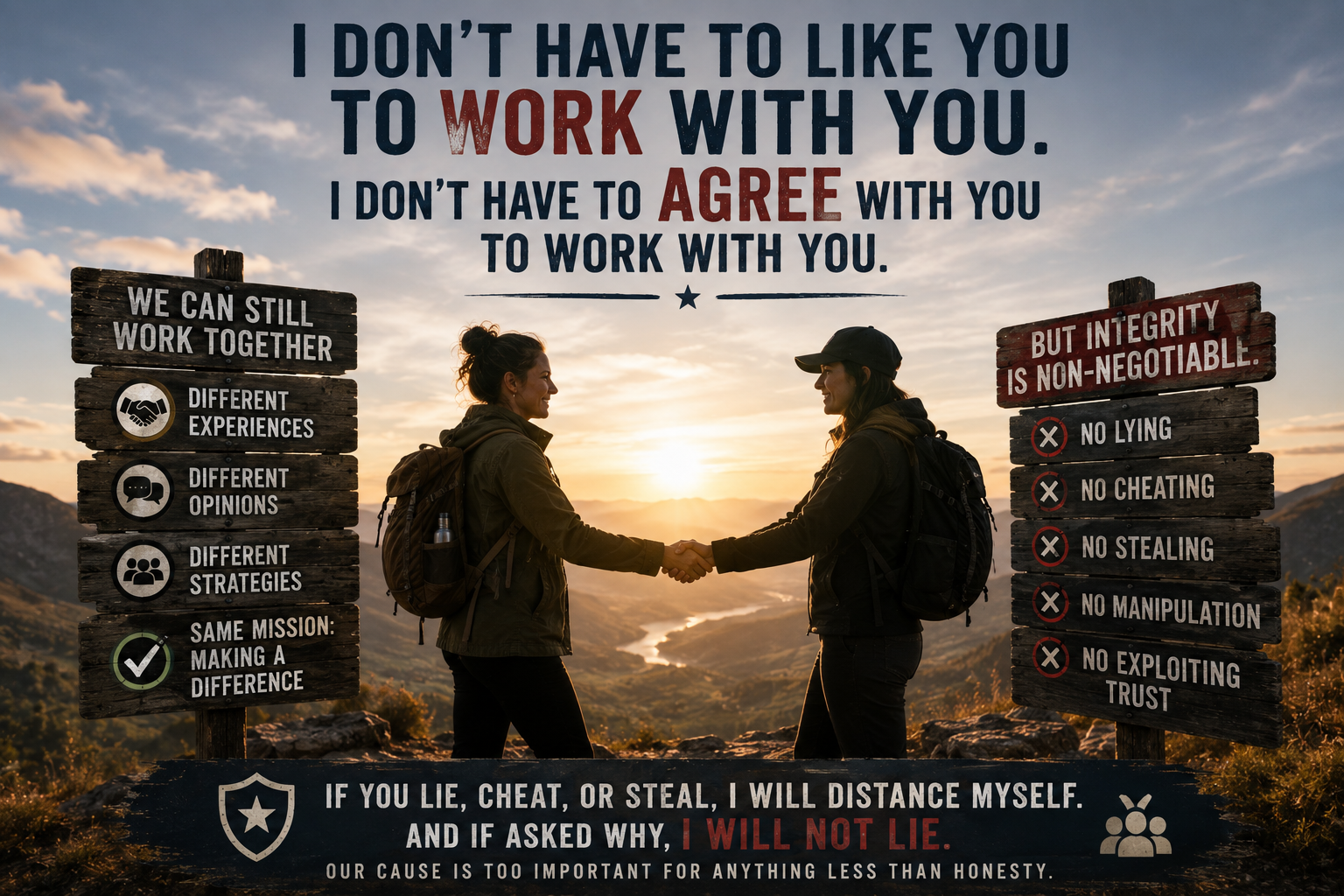 I Don’t Have to Like You to Work With You