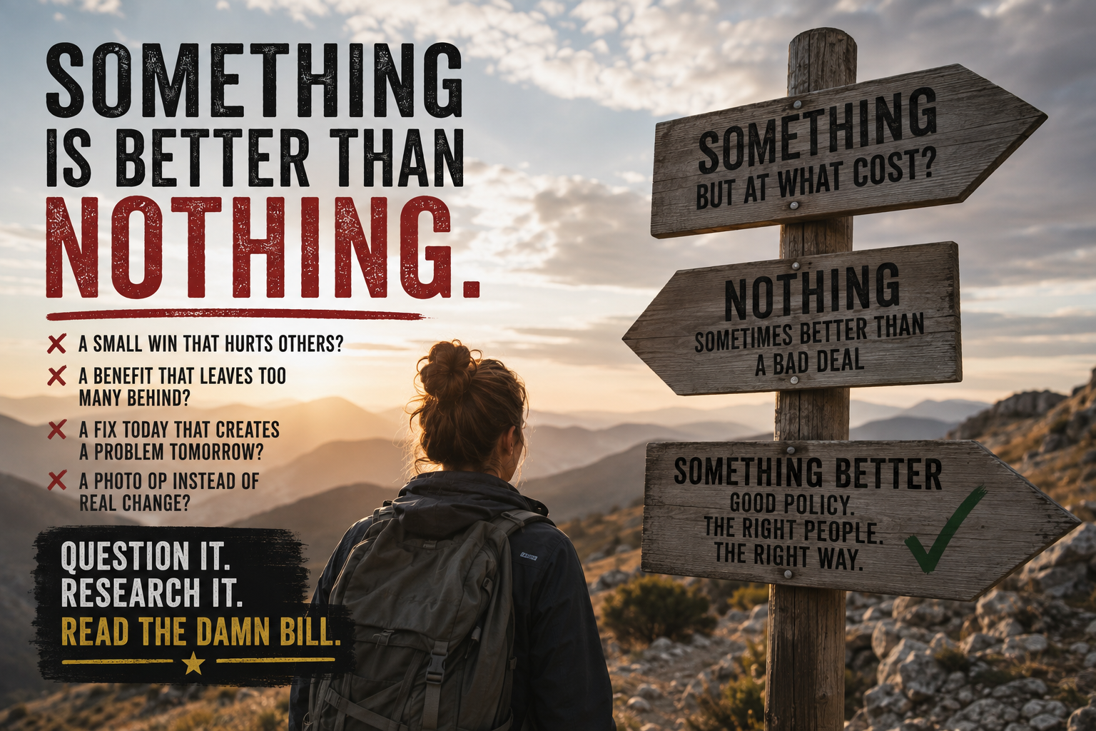 “Something Is Better Than Nothing”
