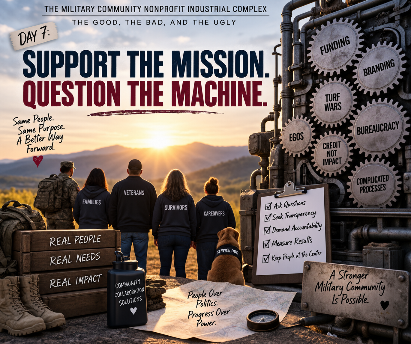 Support the Mission. Question the Machine.