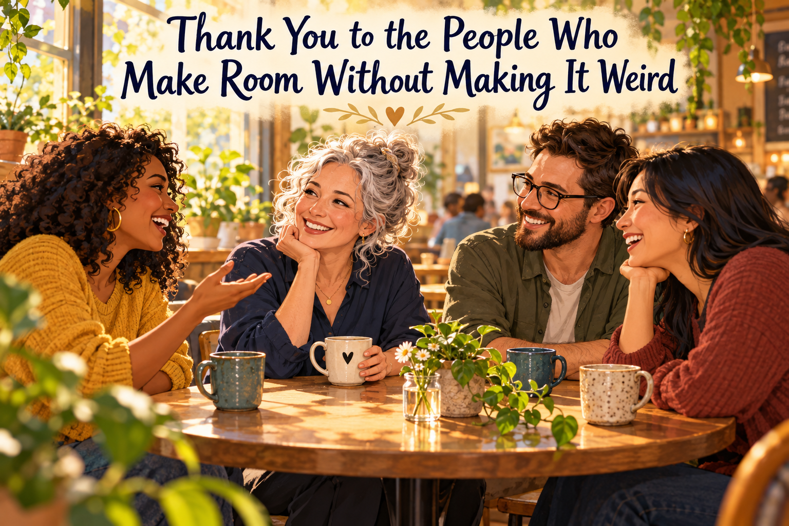 Thank You to the People Who Make Room Without Making It Weird