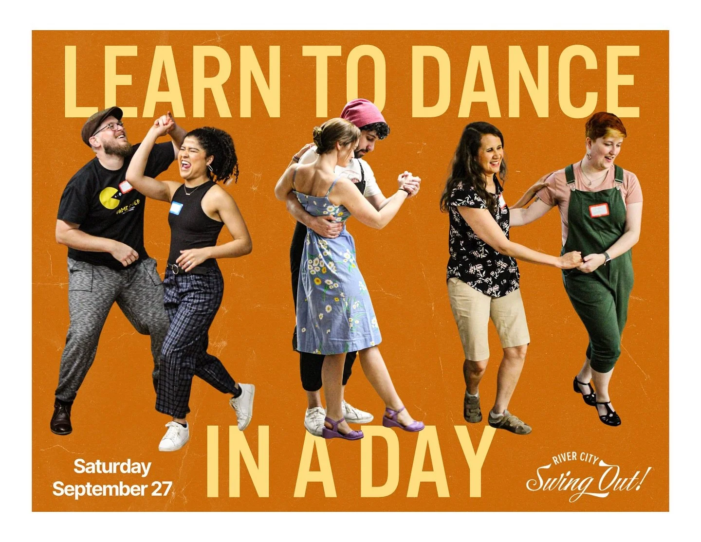 📢 Calling all aspiring Lindy Hoppers 📢 Learn to Dance in a Day is back!

New to swing dancing? Want to refresh your basics or learn a new role?  Join us on Saturday, September 27 for a 2-hour Beginner Workshop - no partner or experience required! T