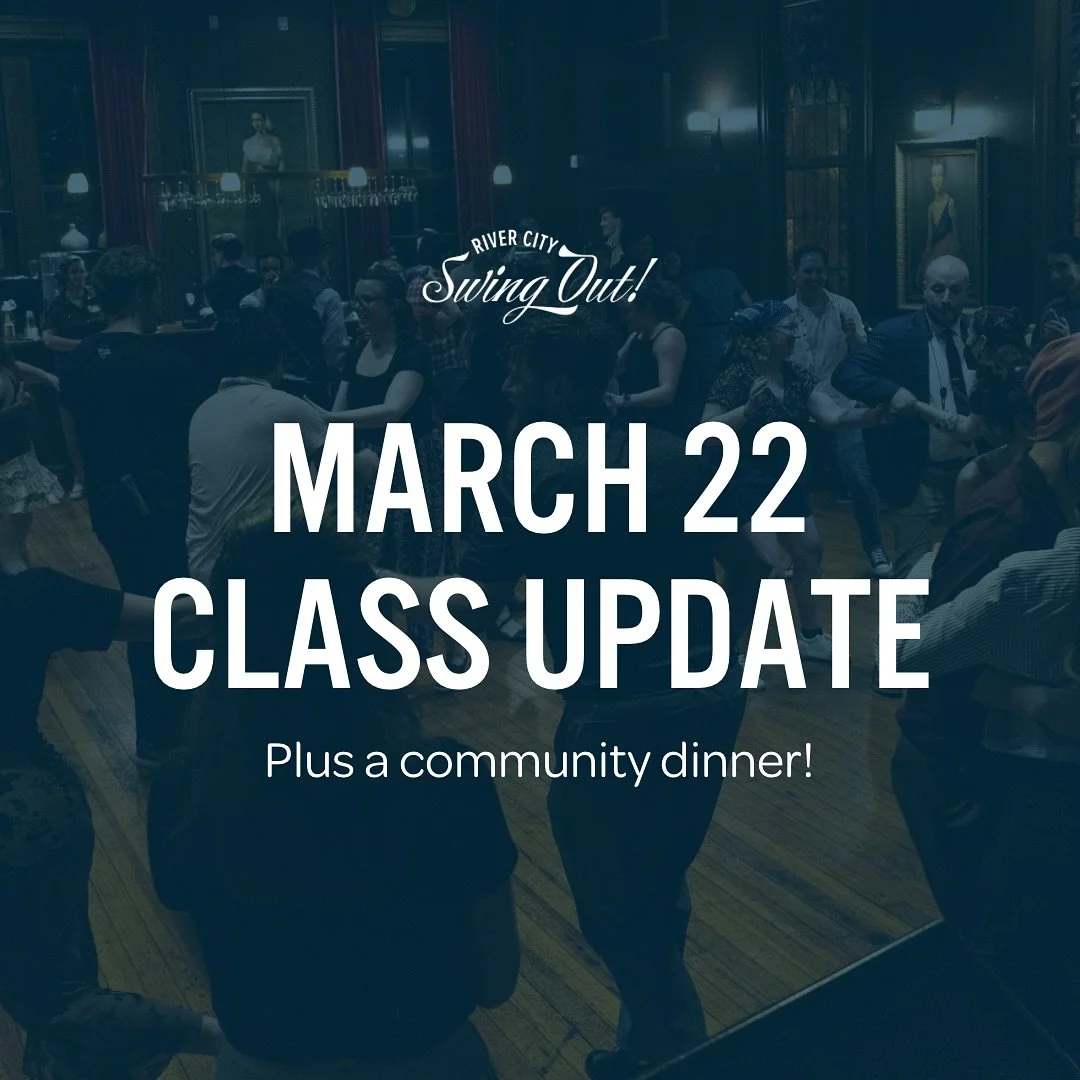 CLASS UPDATE - Sunday 3/22

Due to the crazy weather last week, we had an impromptu Shim Sham class instead of our regularly scheduled Charleston series. 

If you missed last week, not to worry! We will be covering last week&rsquo;s material this Sun